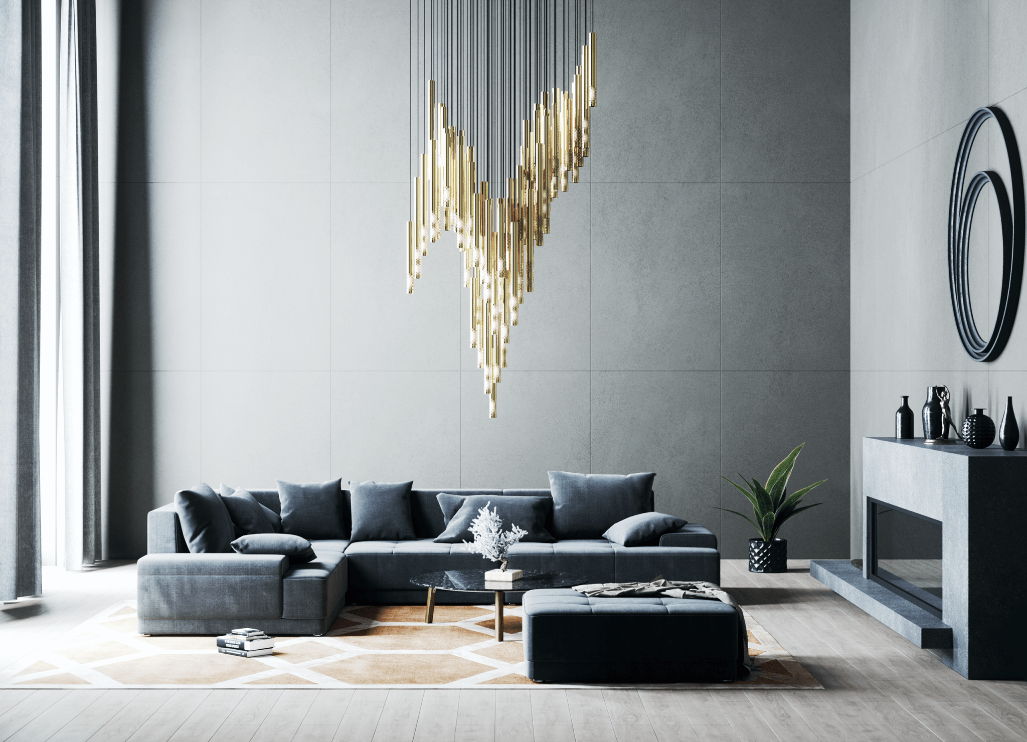 Ovynira Gold Rod Chandelier - Letslighting