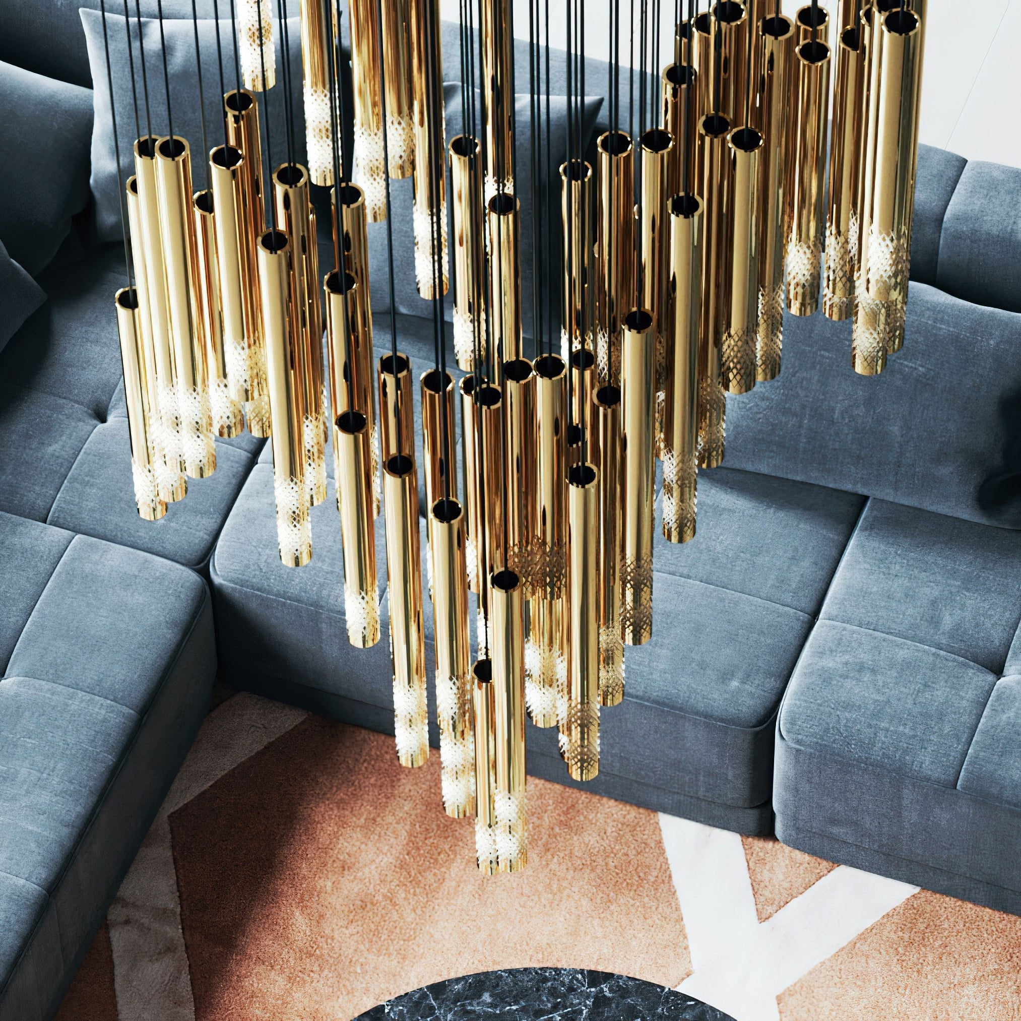 Ovynira Gold Rod Chandelier - Letslighting
