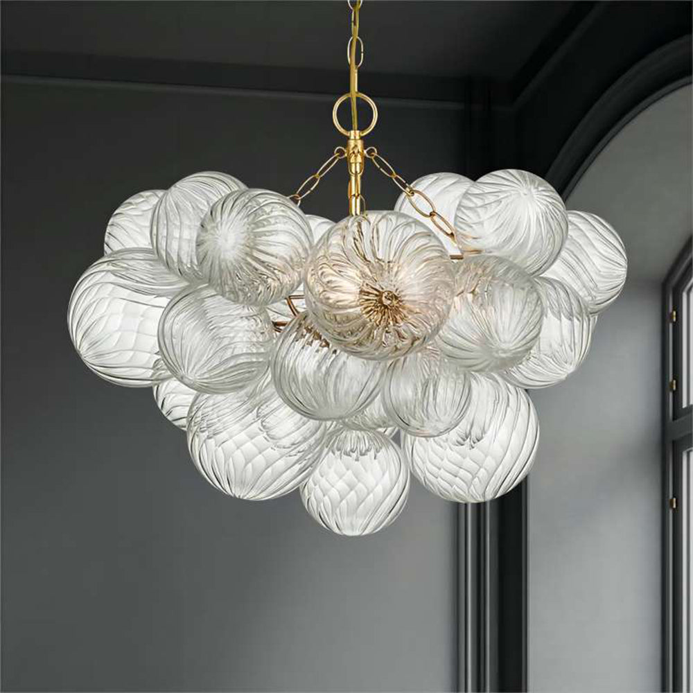 Valentina Luxury Modern LED Bubble Chandelier Glass Living Room