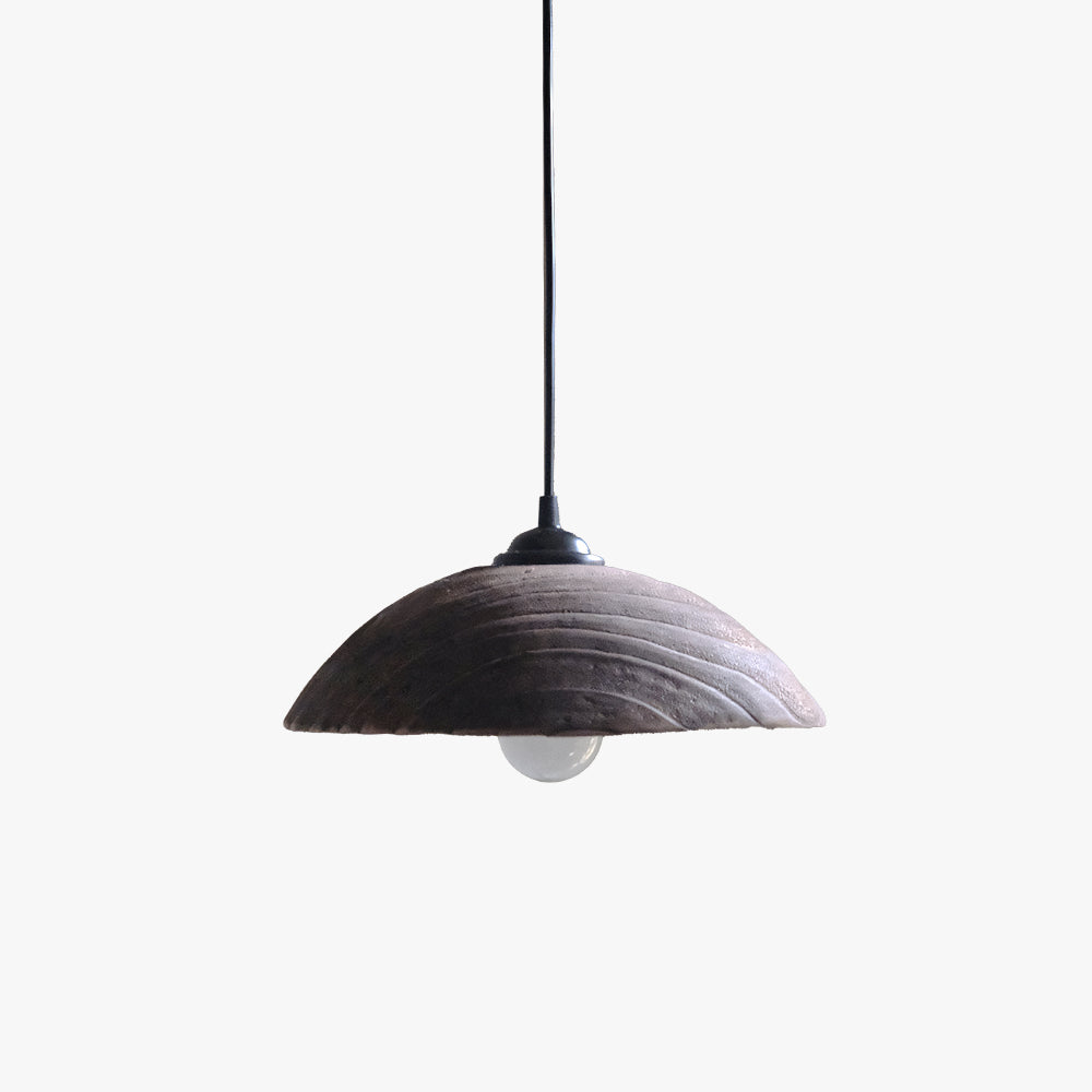 Muto Vintage Pendant Light Dark Wood Living Room Bedroom - Letslighting