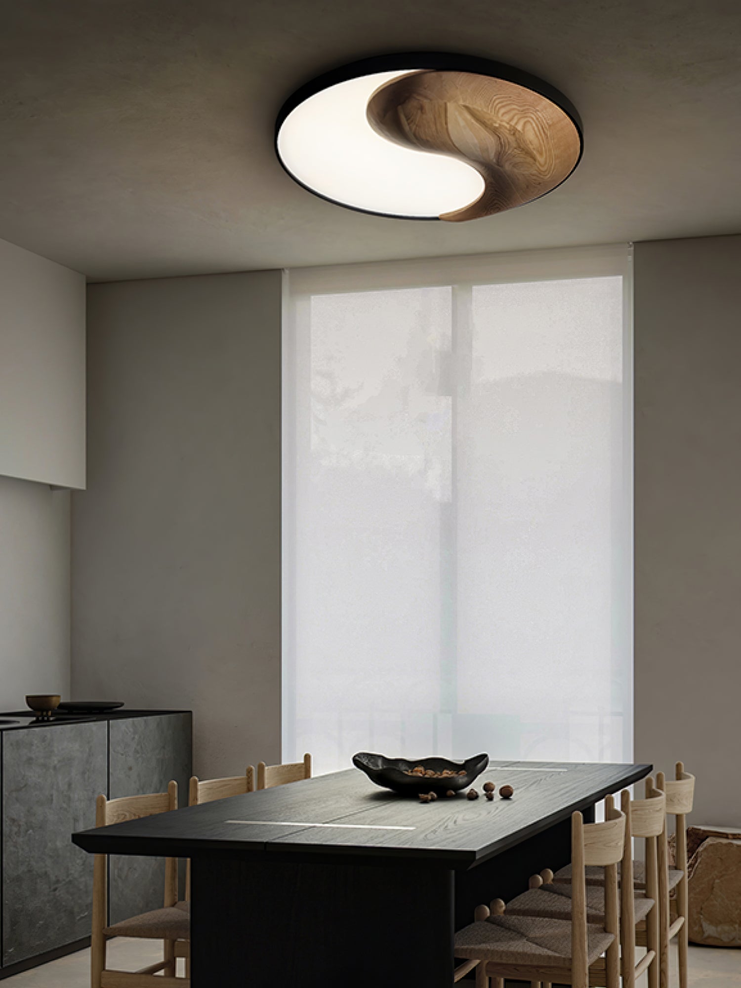 Ivelor Modern Minimalist Balance Wood Ceiling Light - Letslighting