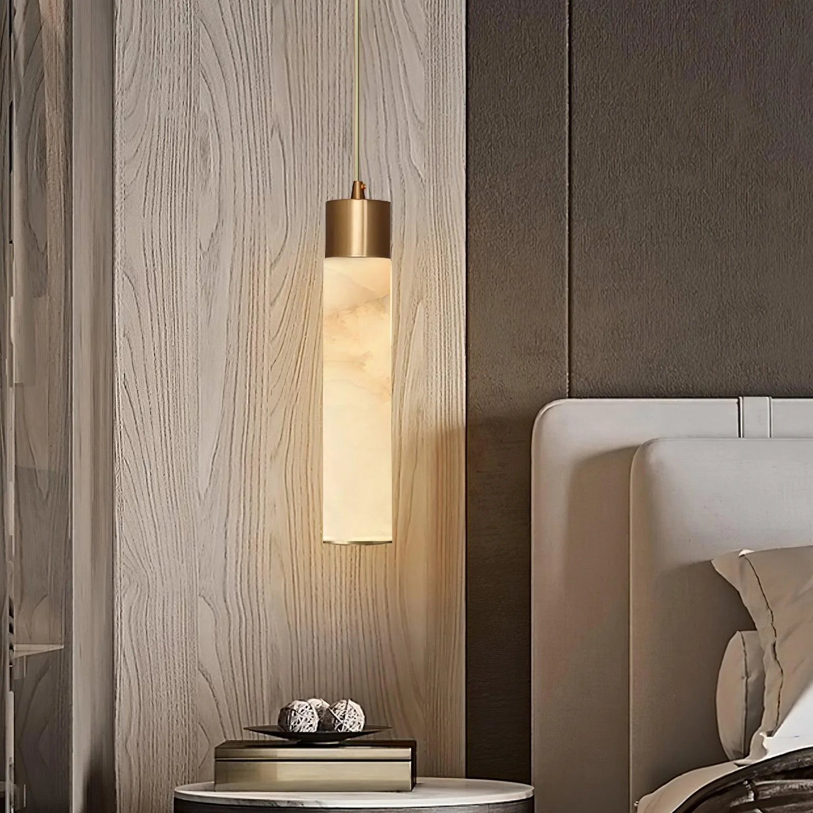 Dike White Alabaster Pendant Light - Letslighting