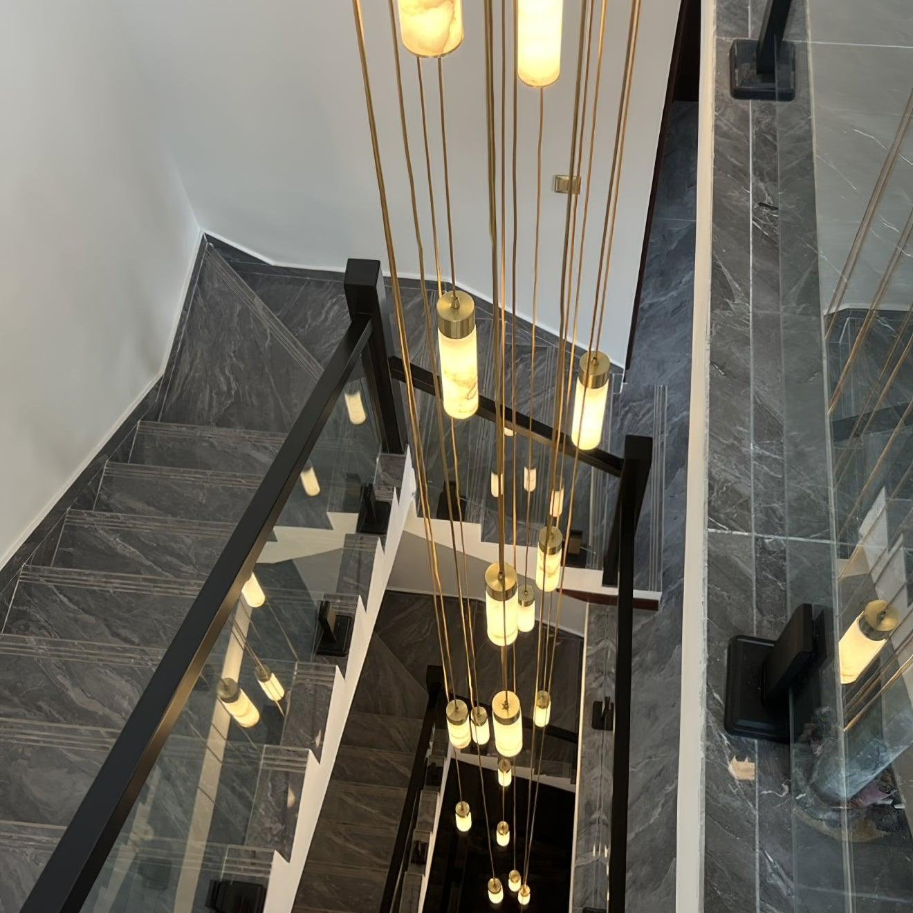 Dike White Alabaster Pendant Light - Letslighting