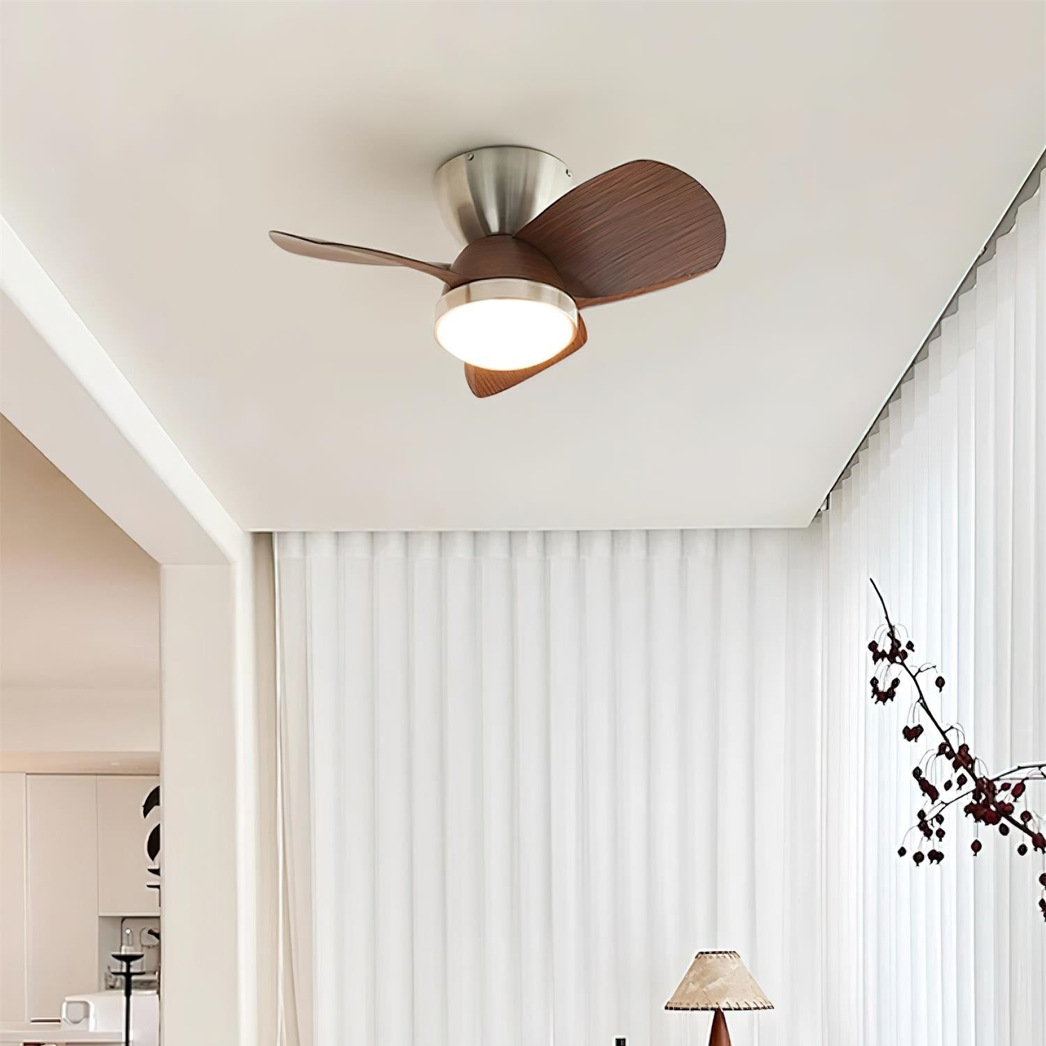 Eamon Modern Wood Ceiling Fan Light - Letslighting
