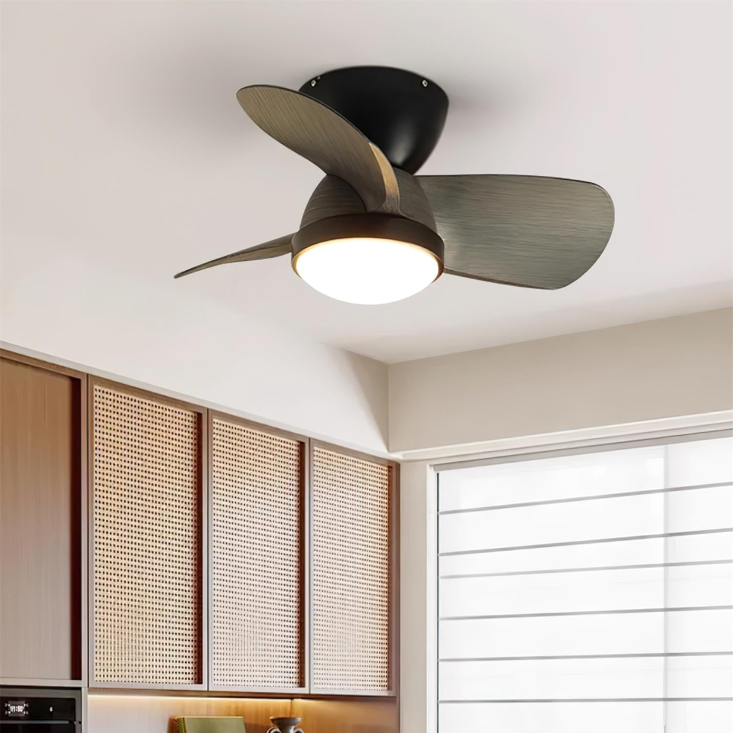 Eamon Modern Wood Ceiling Fan Light - Letslighting