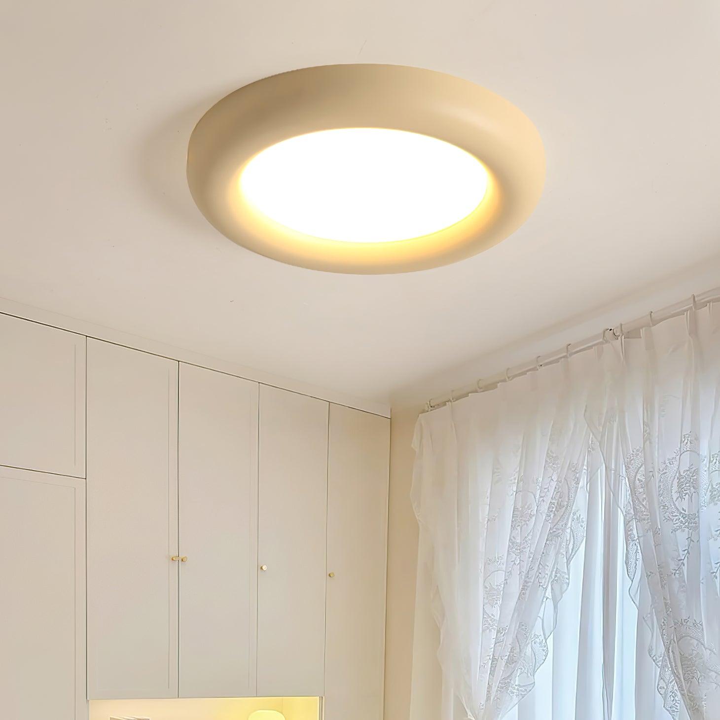 Ceiling Light Beige Flush Mount with Acrylic Canopy Minimalist - Letslighting