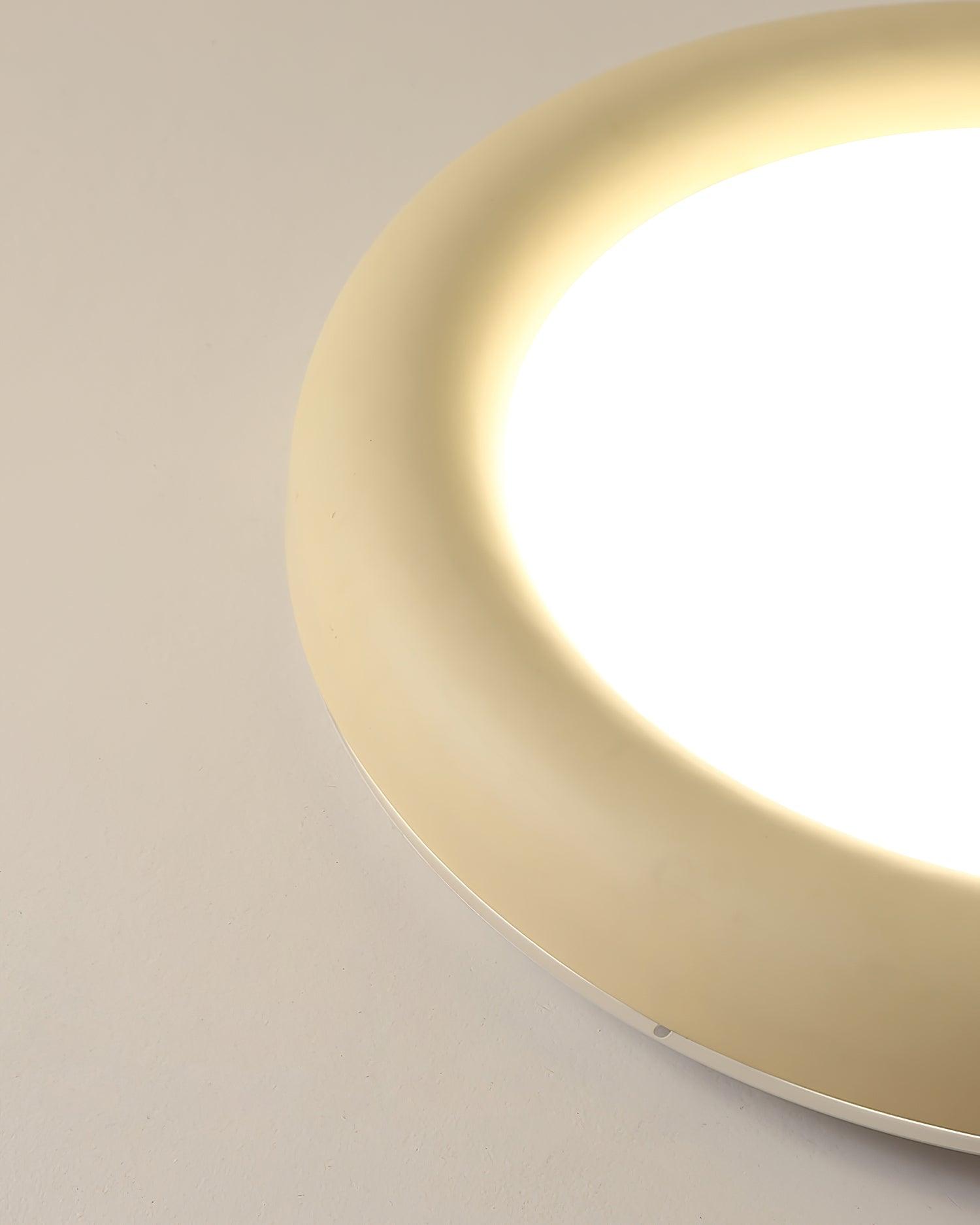 Ceiling Light Beige Flush Mount with Acrylic Canopy Minimalist - Letslighting