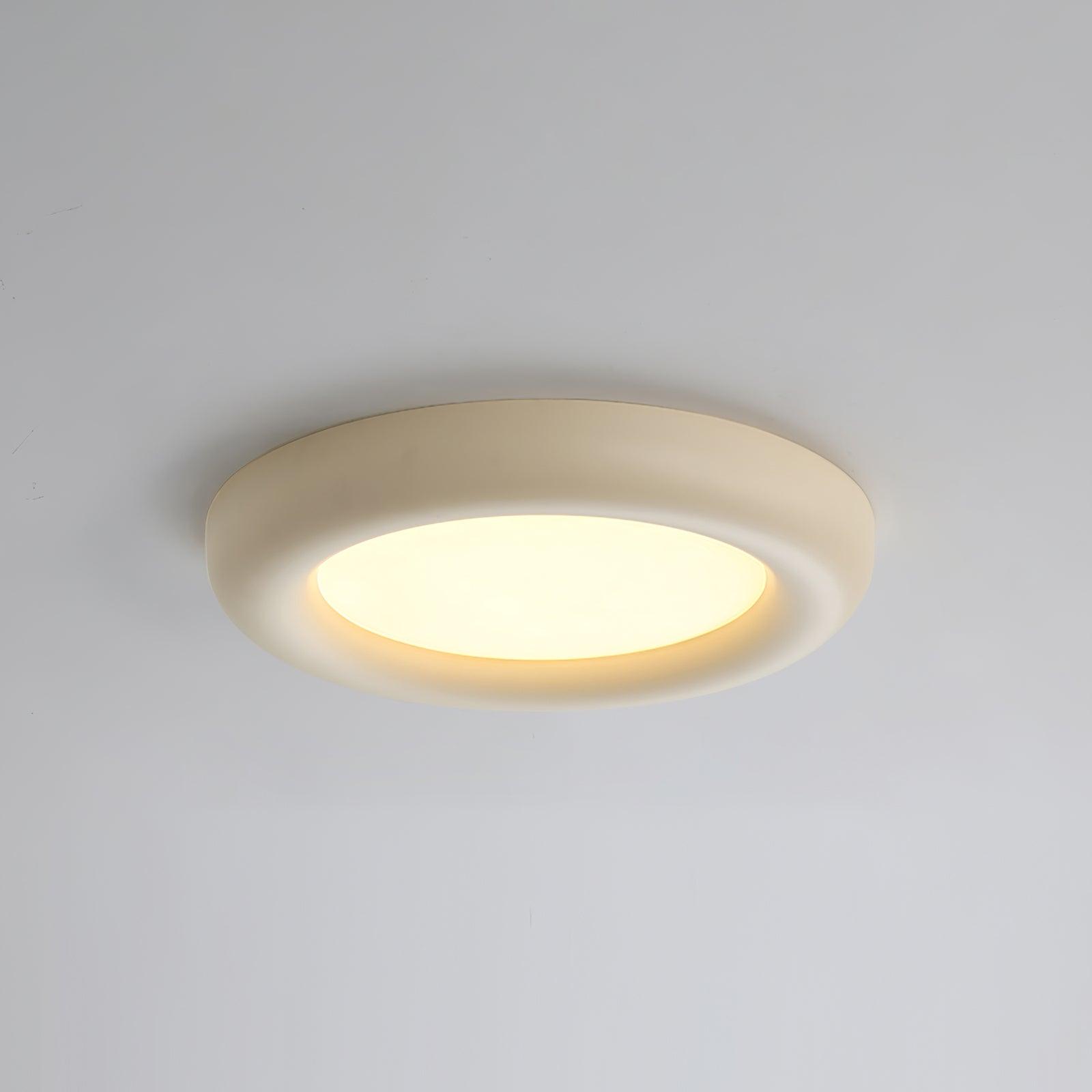 Ceiling Light Beige Flush Mount with Acrylic Canopy Minimalist - Letslighting