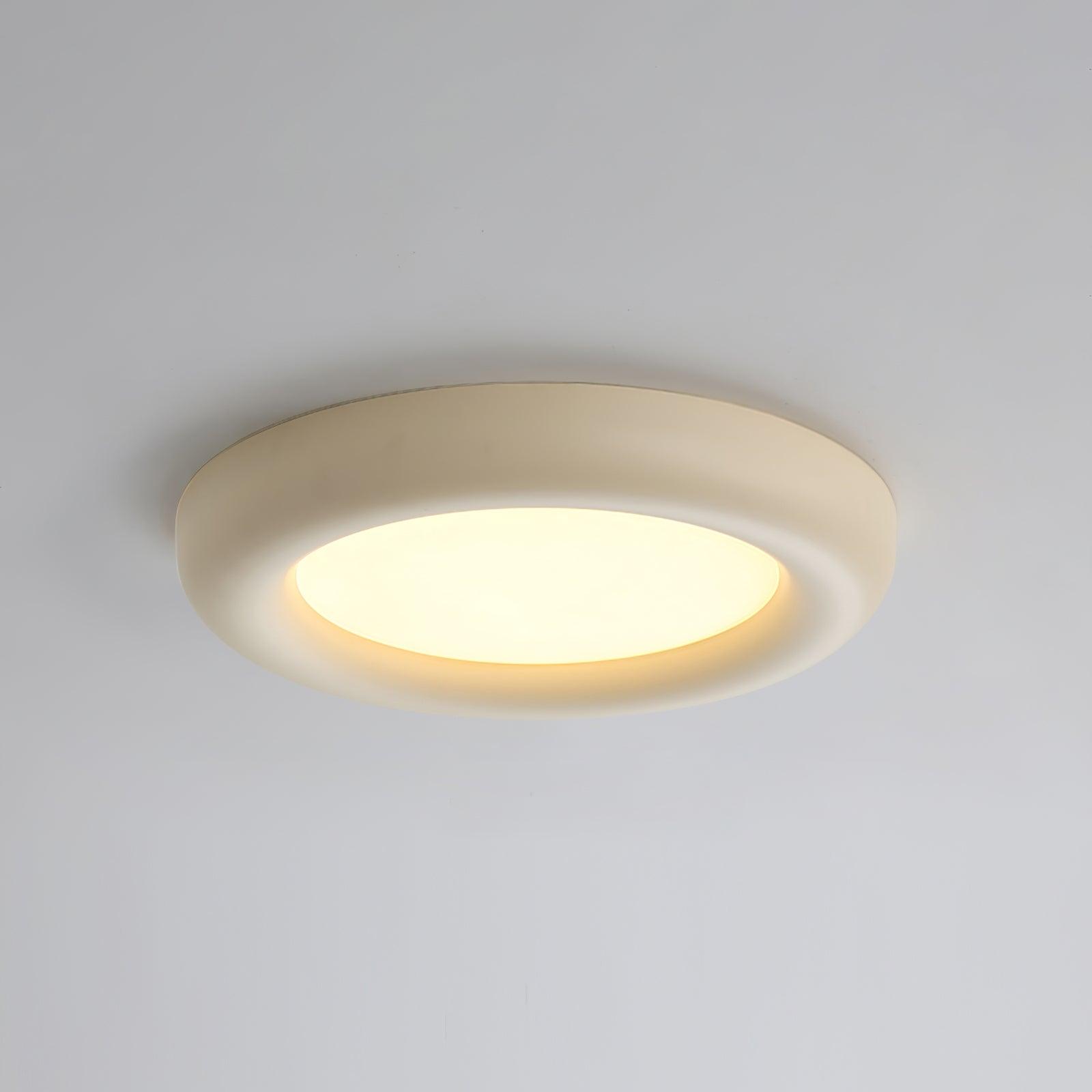 Ceiling Light Beige Flush Mount with Acrylic Canopy Minimalist - Letslighting