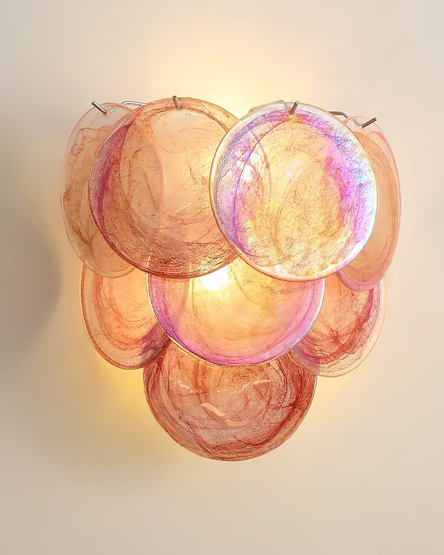 Opalara Pink Capiz Shell Wall Lamp - Letslighting
