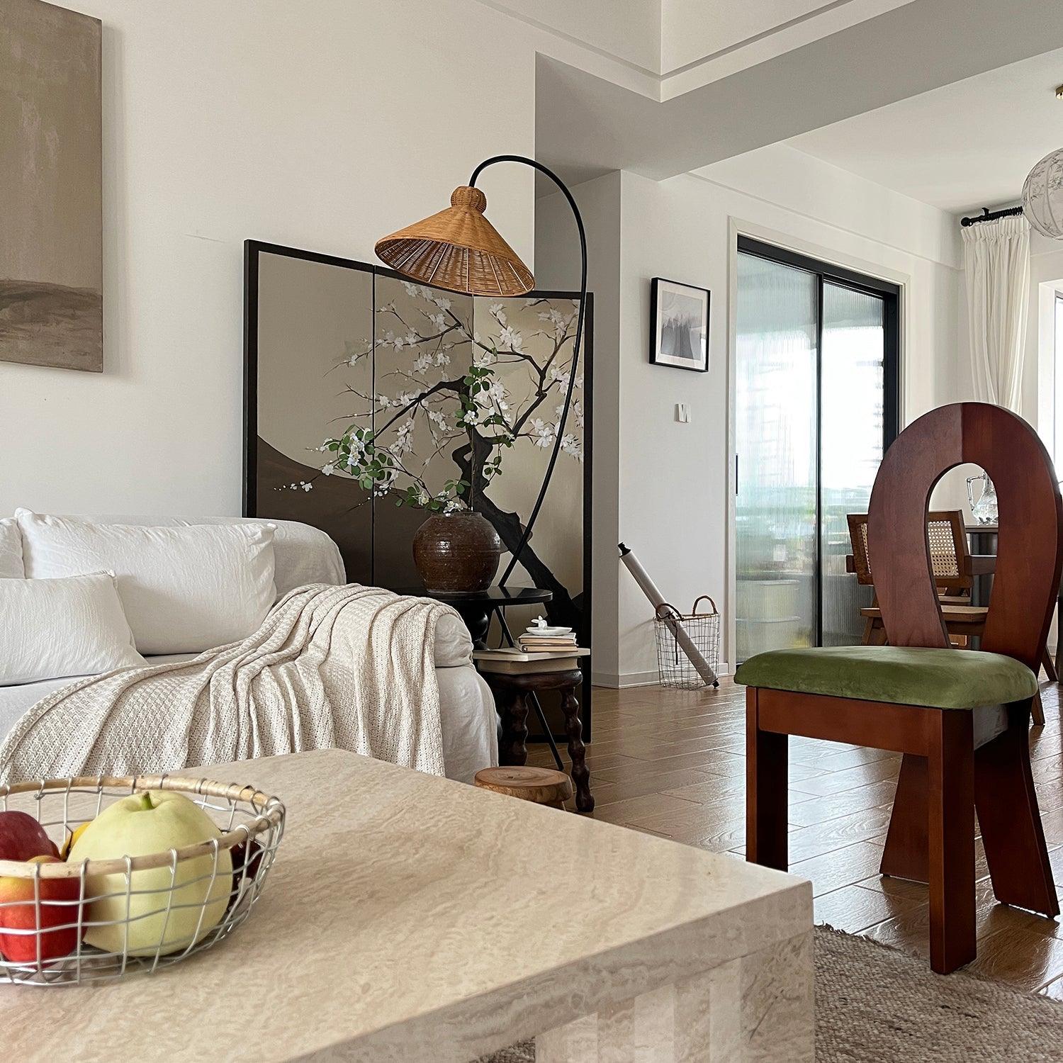 Sombrero Rattan Arc Floor Lamp - Letslighting