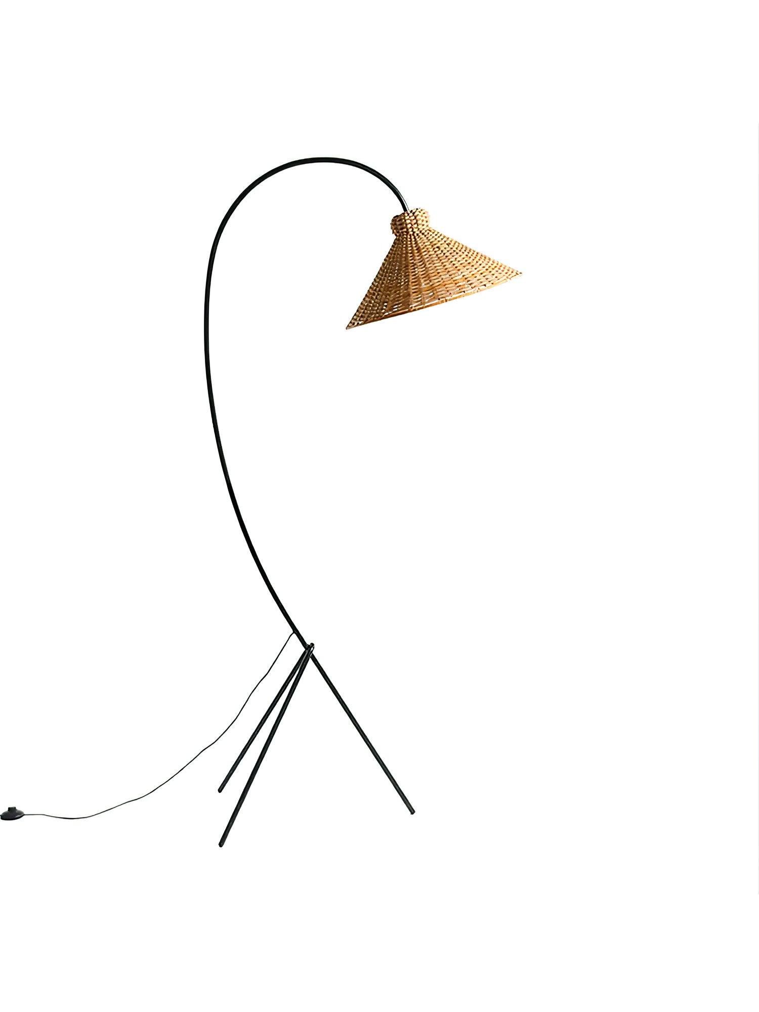 Sombrero Rattan Arc Floor Lamp - Letslighting
