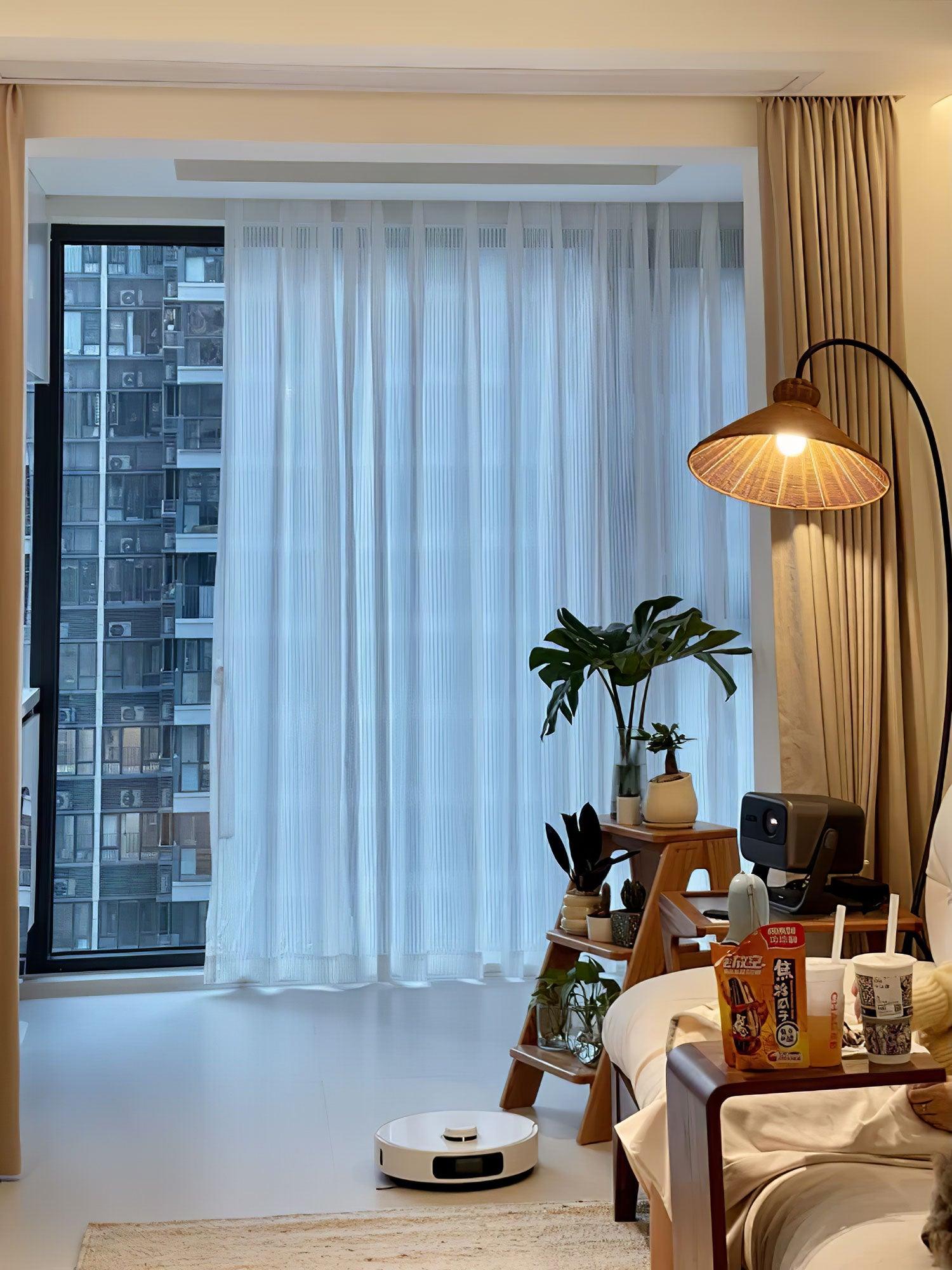 Sombrero Rattan Arc Floor Lamp - Letslighting