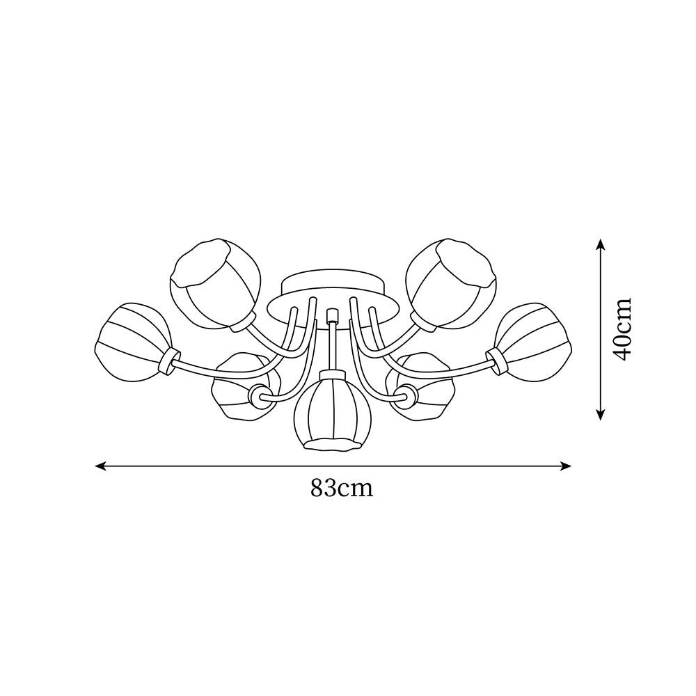 Florina Flower Ceiling Light - Letslighting