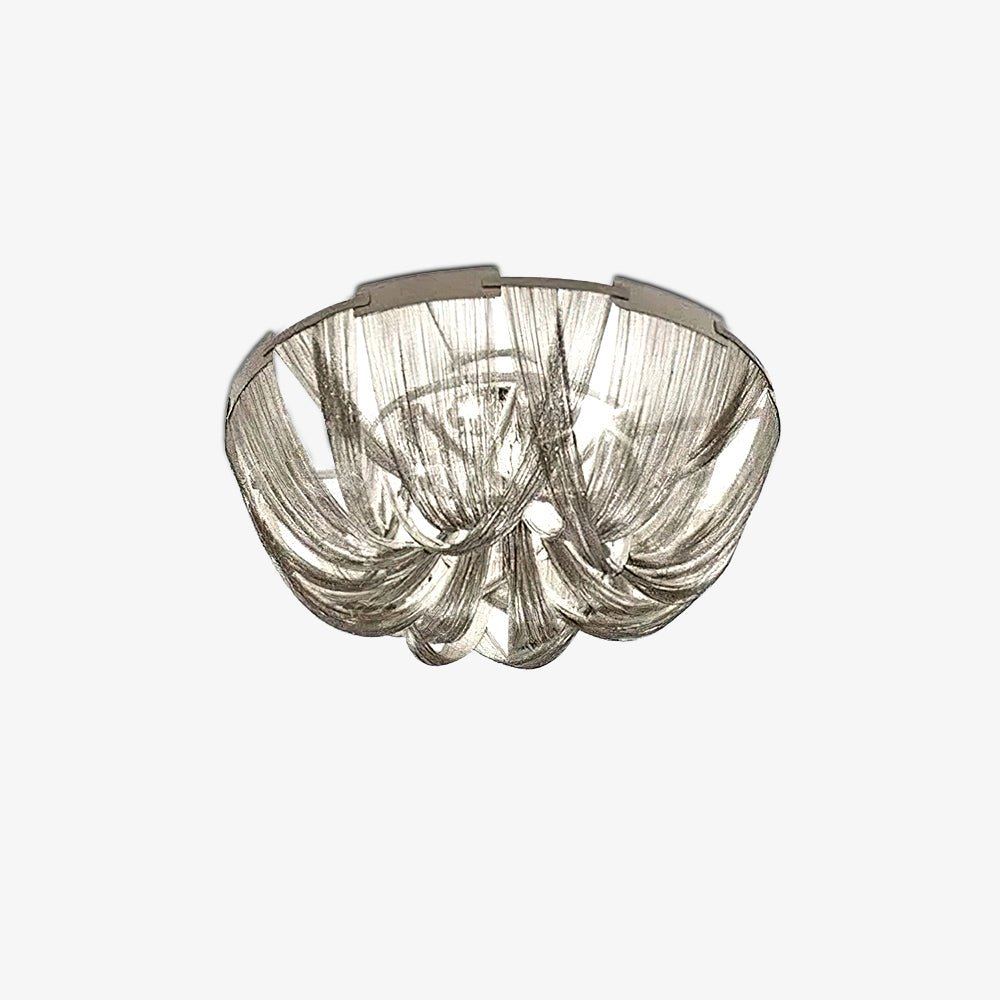 Lustra Ceiling Light Tassel Aluminum Chain Nickel Frame - Letslighting