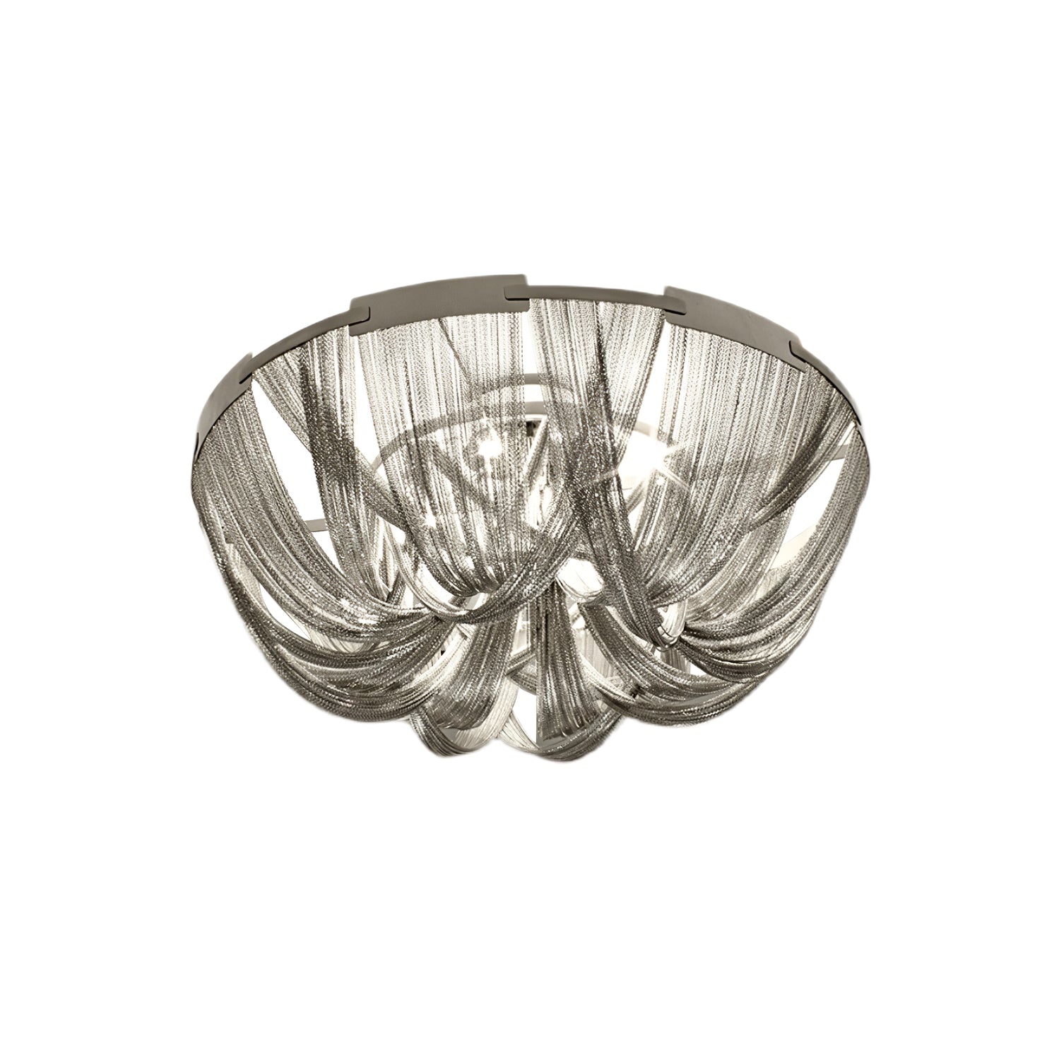 Lustra Ceiling Light Tassel Aluminum Chain Nickel Frame - Letslighting