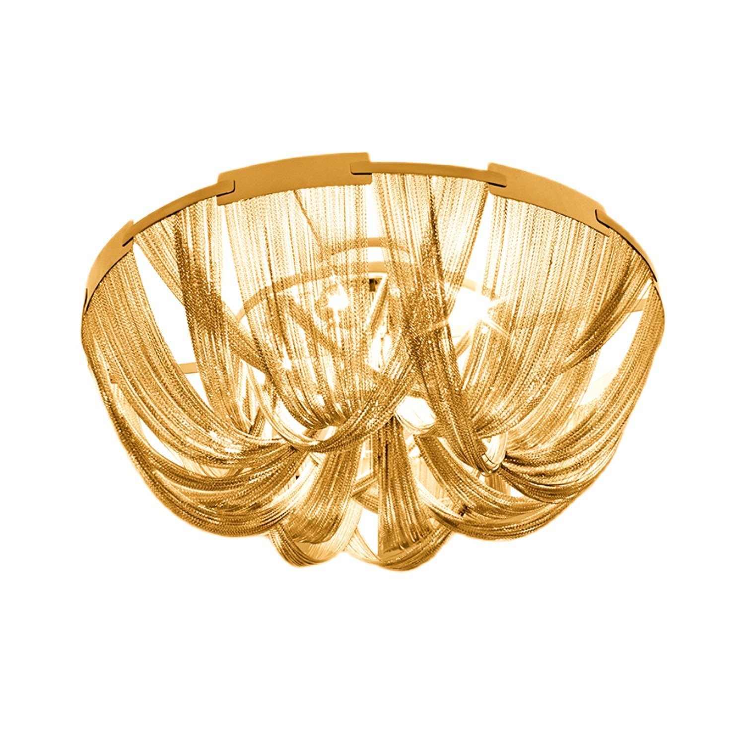 Lustra Ceiling Light Tassel Aluminum Chain Nickel Frame - Letslighting