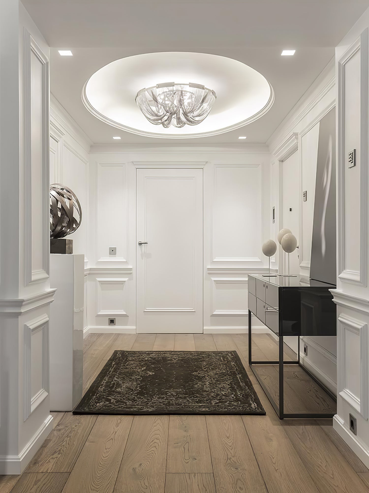 Lustra Ceiling Light Tassel Aluminum Chain Nickel Frame - Letslighting