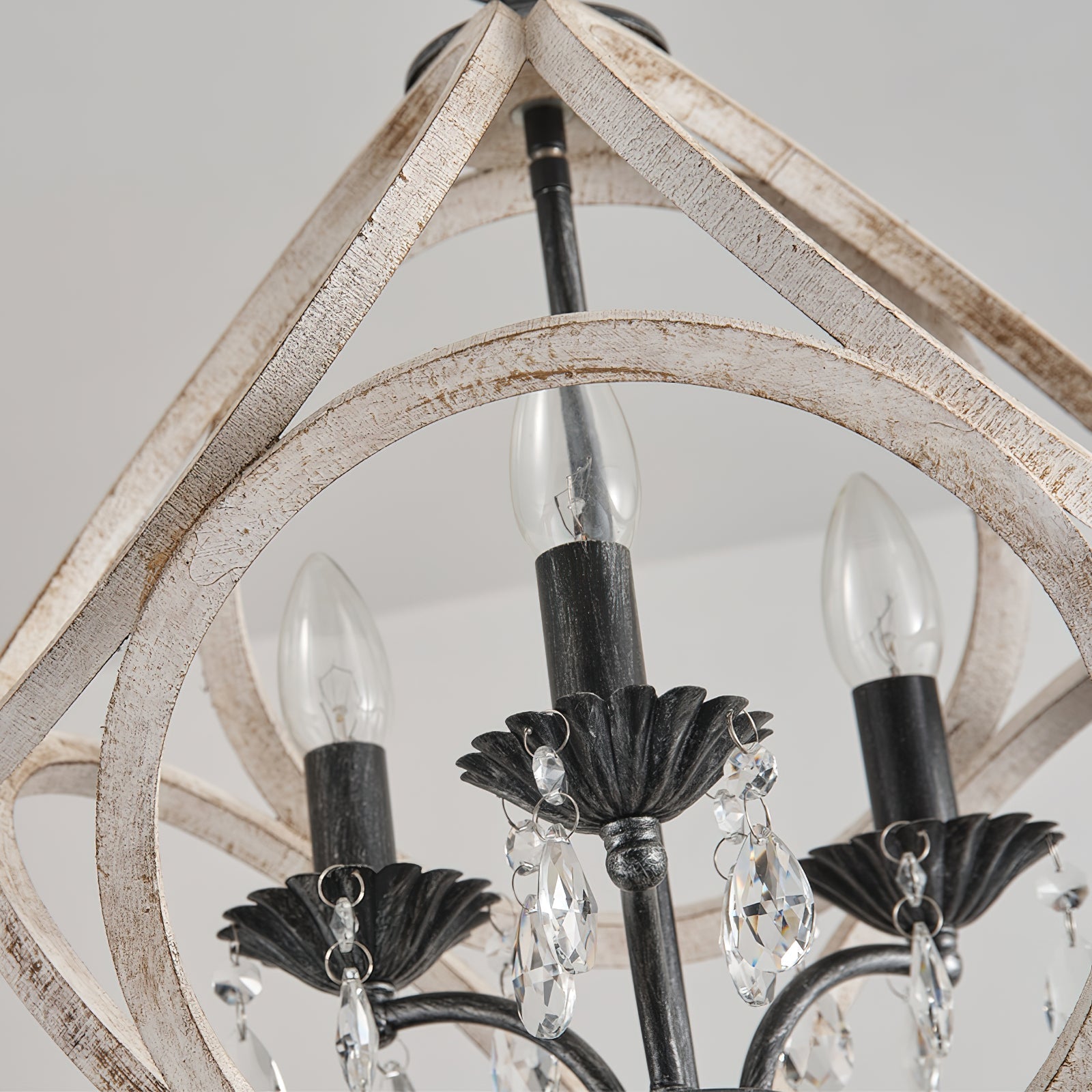 Viraearae Premium Nordic Crystal Wood Pendant Lamp - Letslighting