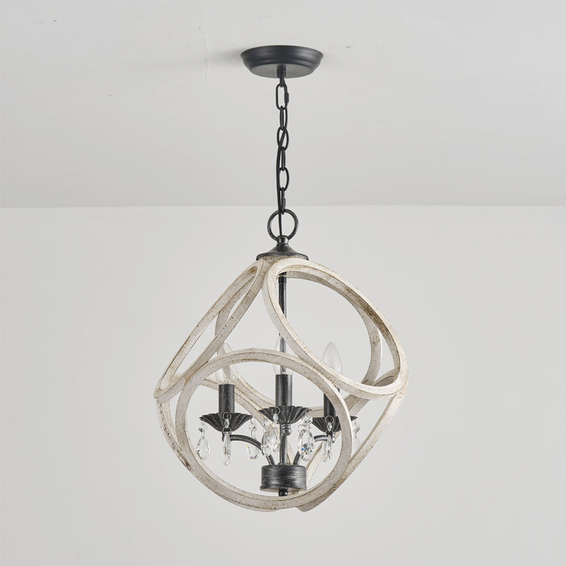 Viraearae Premium Nordic Crystal Wood Pendant Lamp - Letslighting