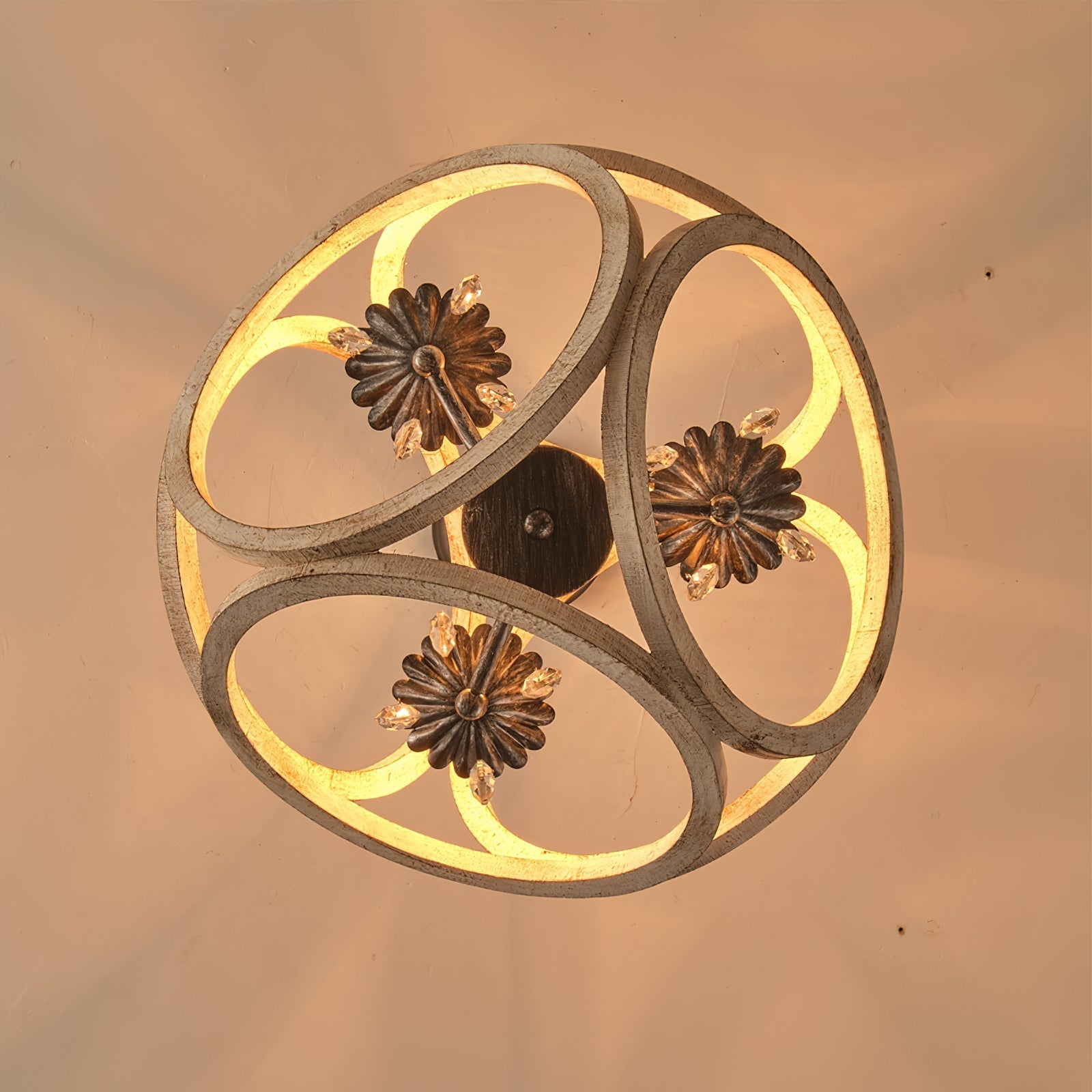 Viraearae Premium Nordic Crystal Wood Pendant Lamp - Letslighting