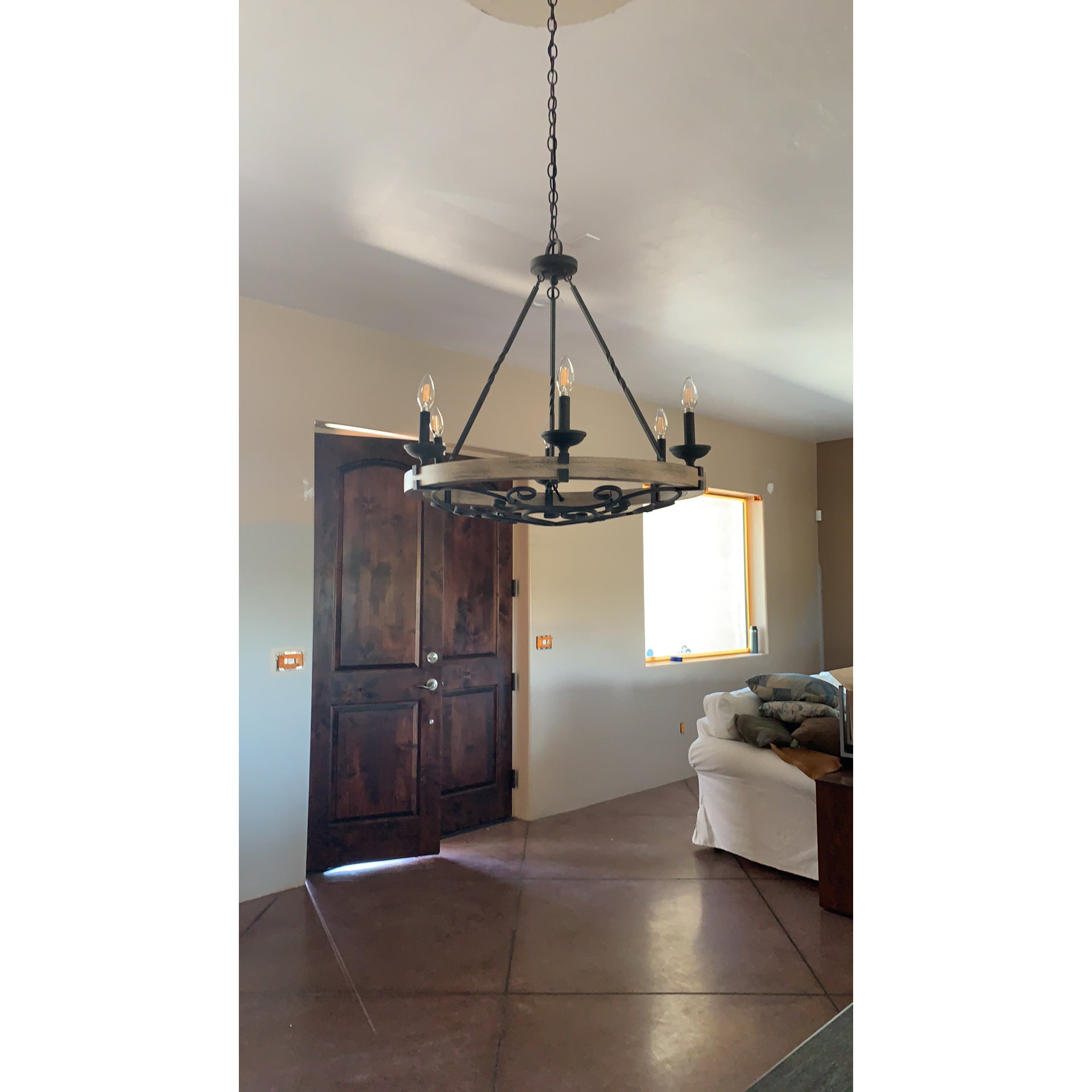 Evtalen Vintage Industrial Wooden Chandelier - Letslighting