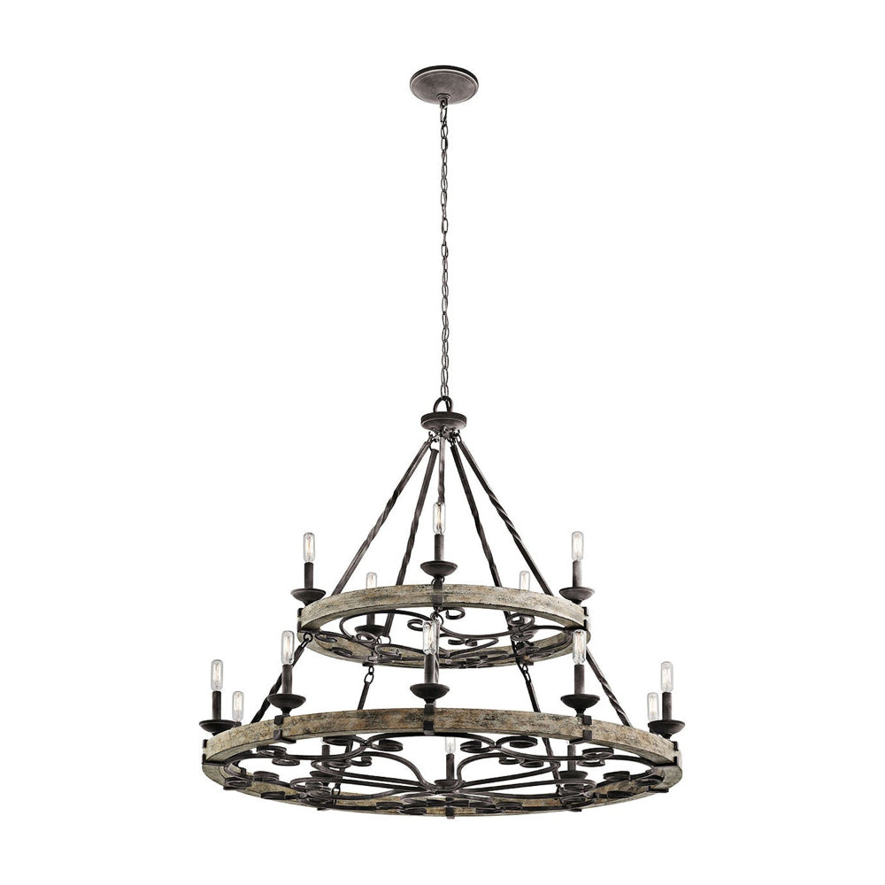 Evtalen Vintage Industrial Wooden Chandelier - Letslighting