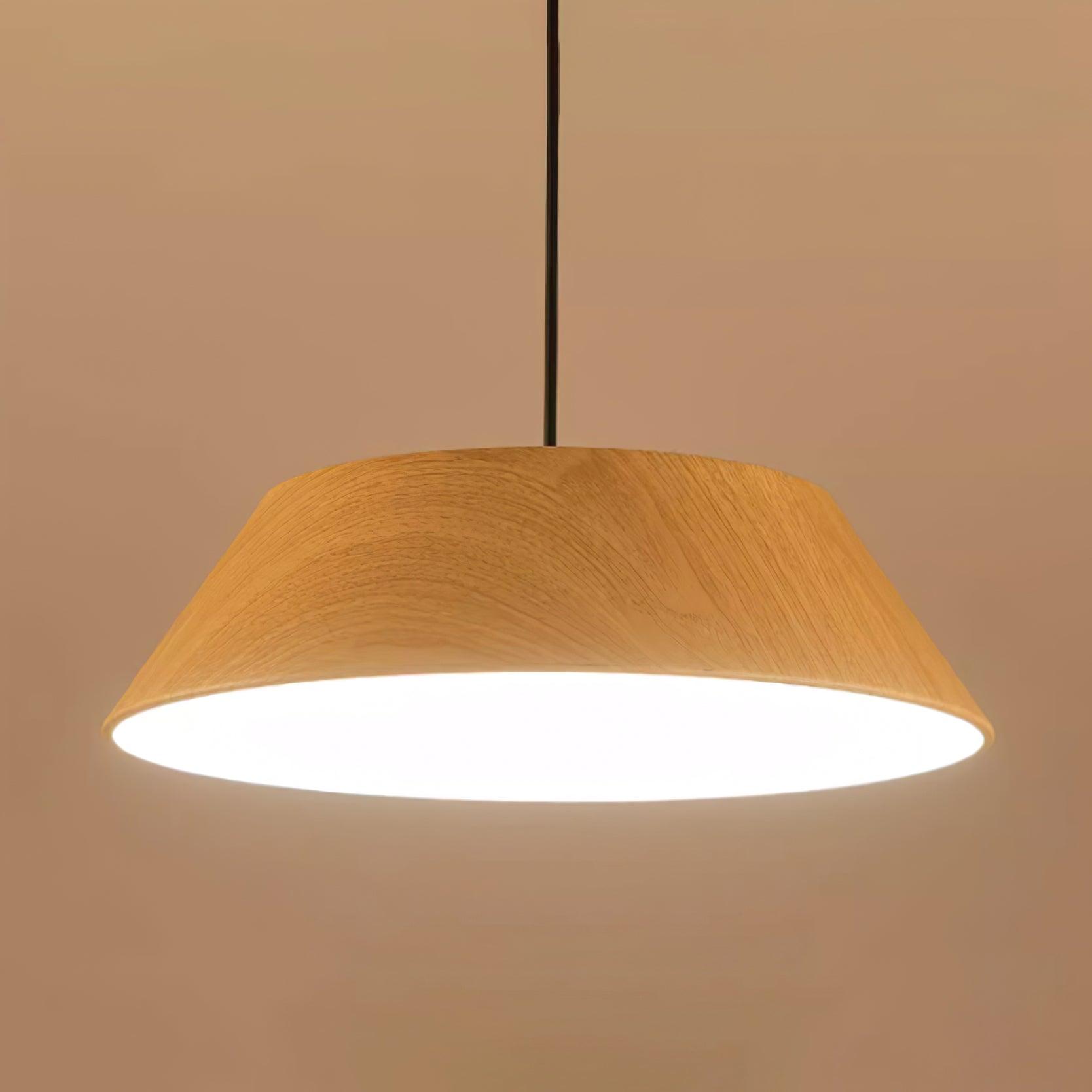 Novain Wood Grain Pendant Light - Letslighting