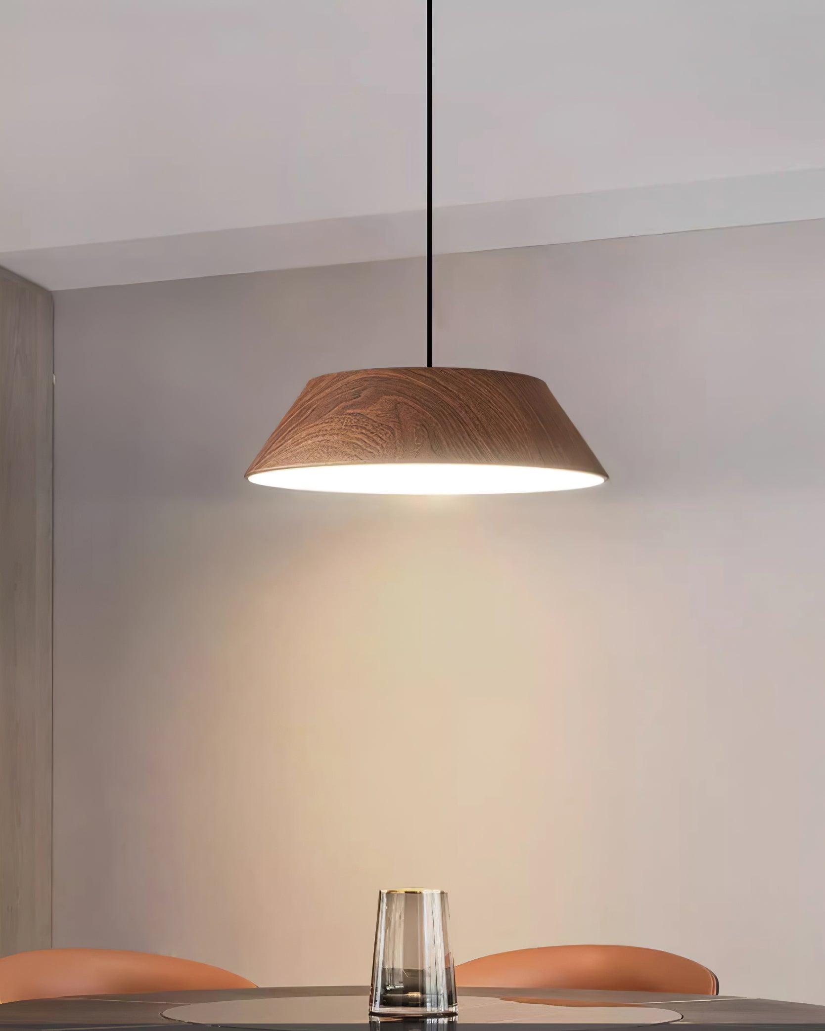 Novain Wood Grain Pendant Light - Letslighting