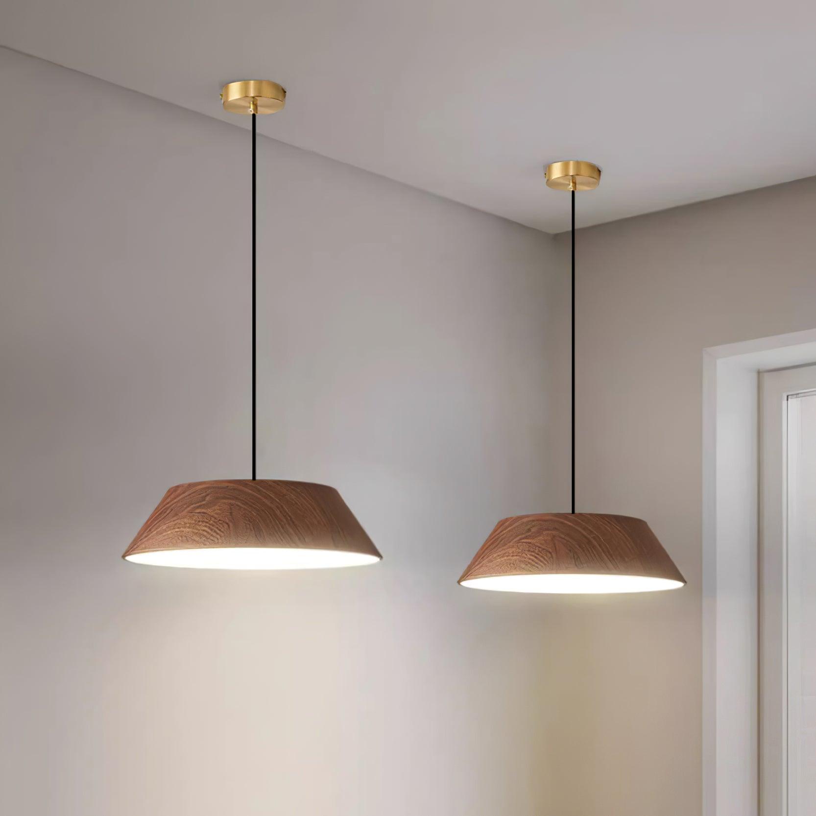 Novain Wood Grain Pendant Light - Letslighting