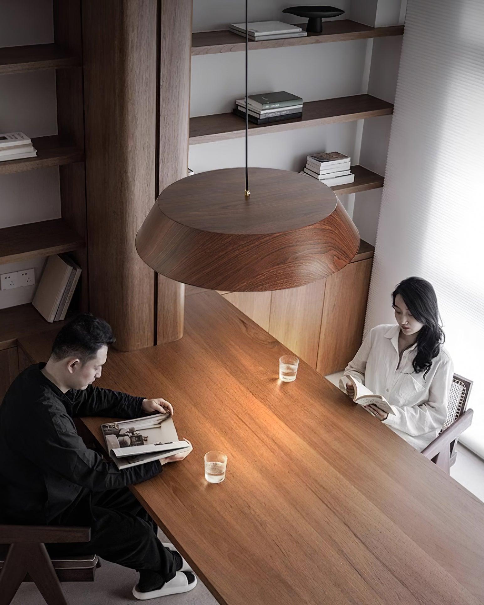 Novain Wood Grain Pendant Light - Letslighting