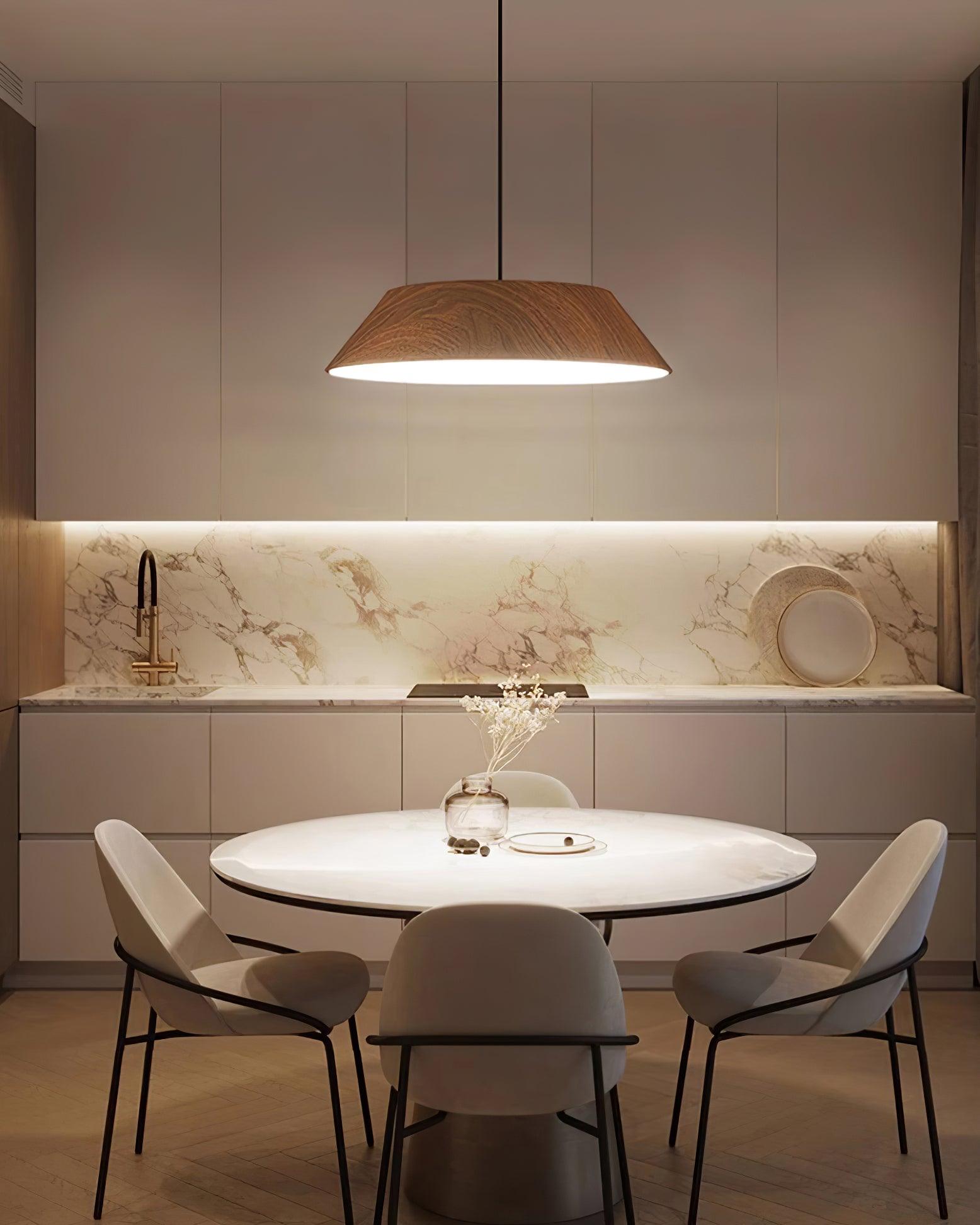 Novain Wood Grain Pendant Light - Letslighting