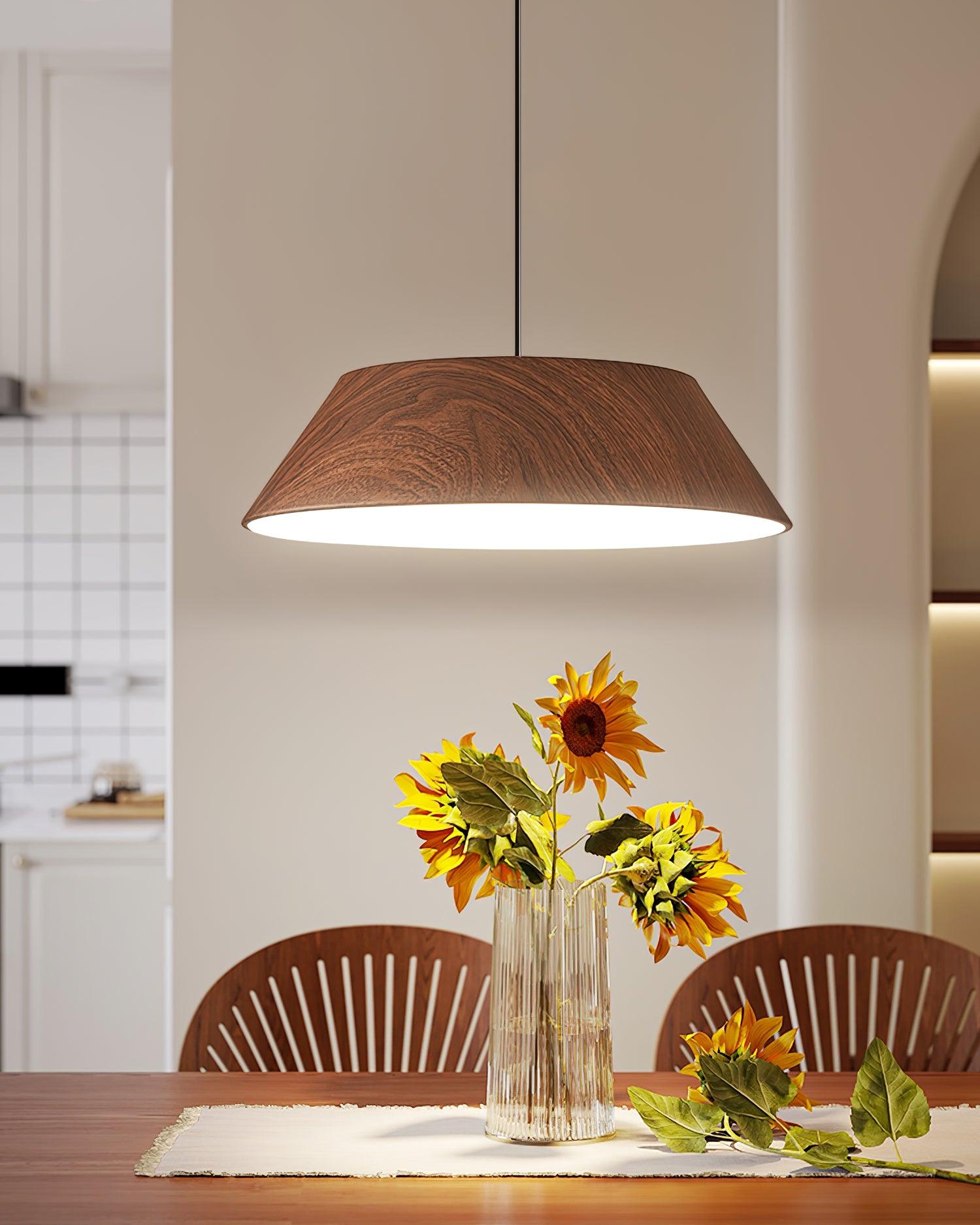 Novain Wood Grain Pendant Light - Letslighting