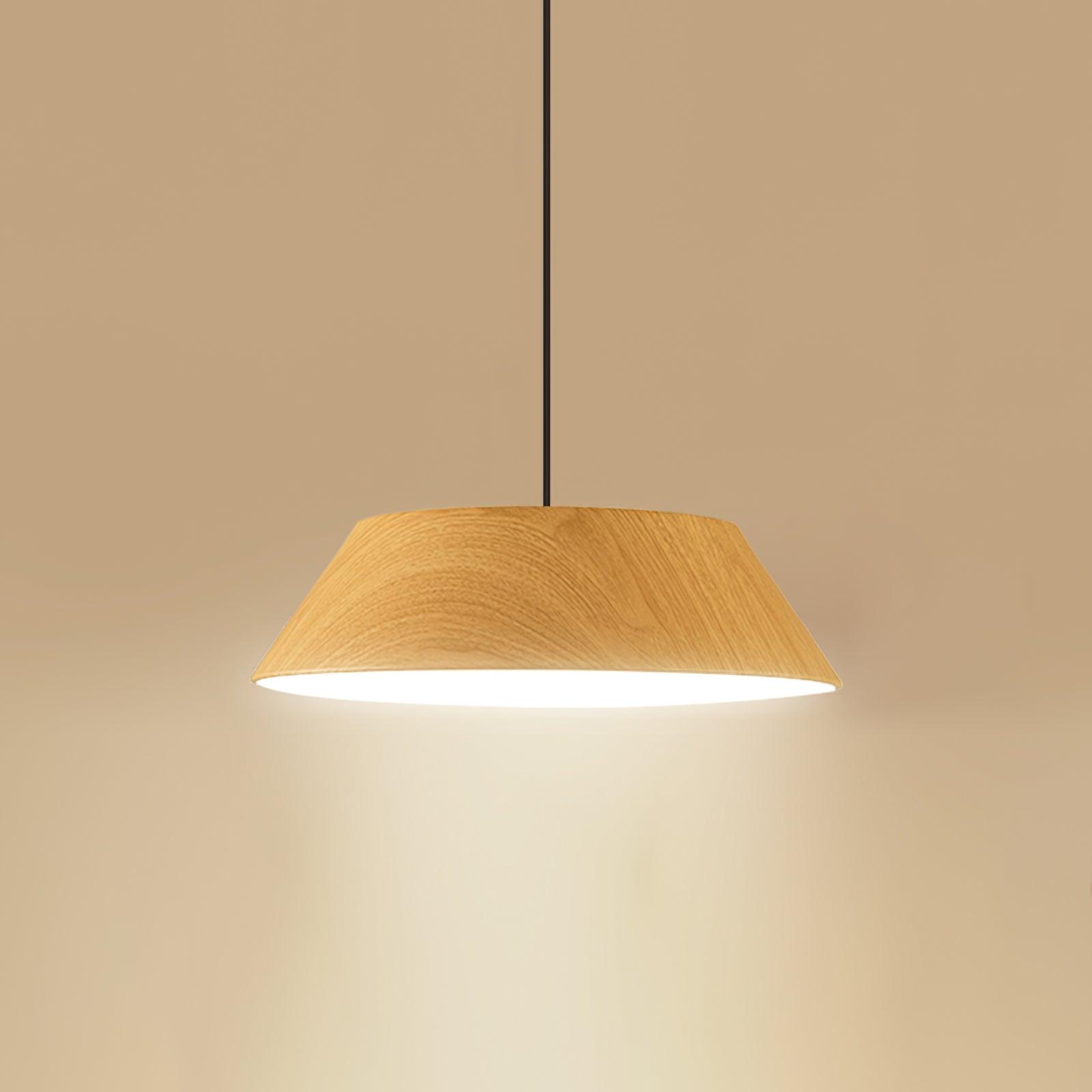 Novain Wood Grain Pendant Light - Letslighting