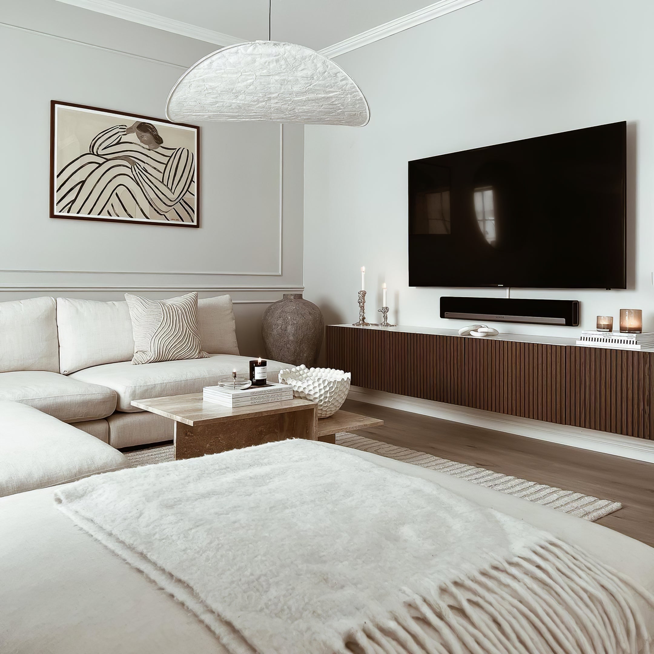 Vela Minimalist Silk Pendant Light - Letslighting