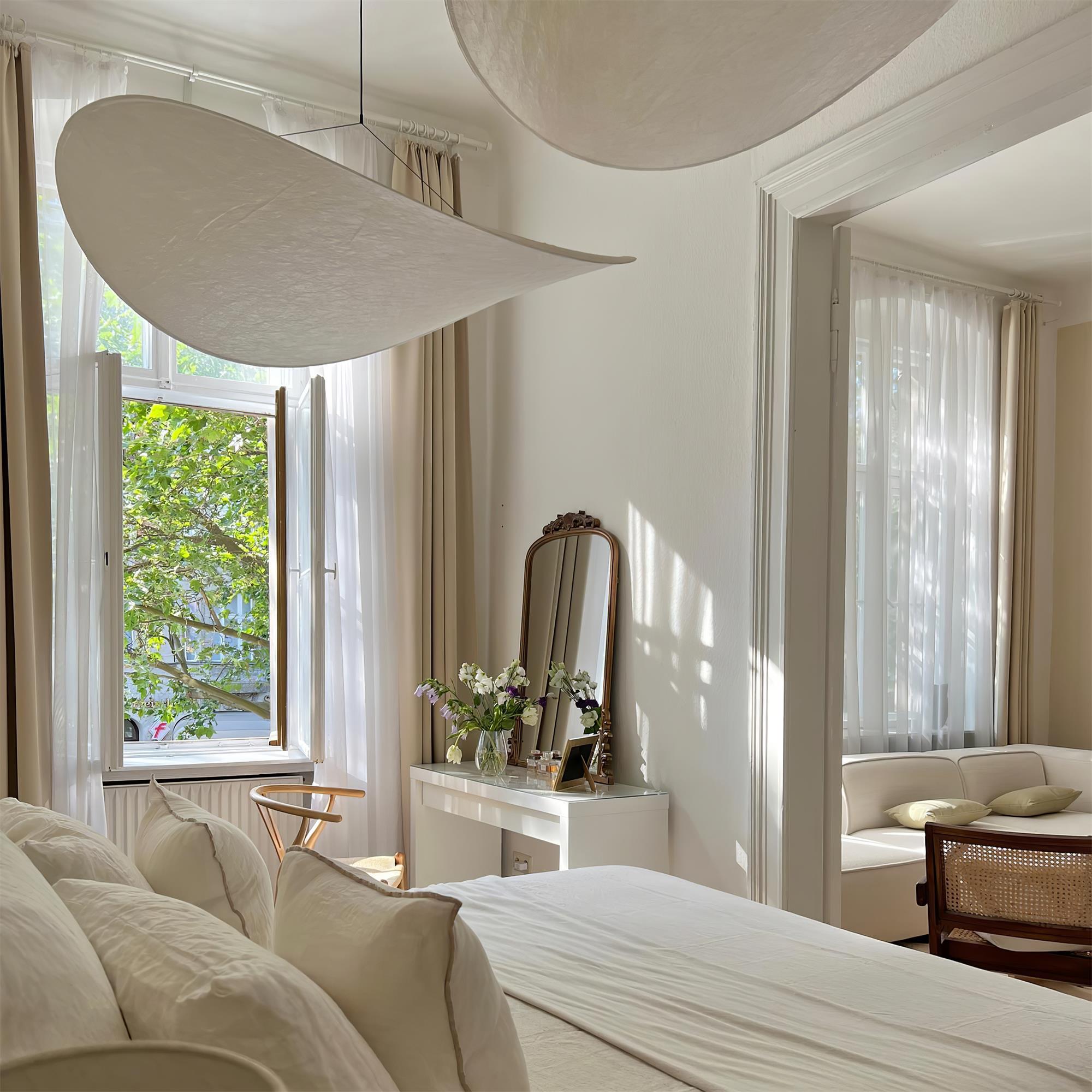 Vela Minimalist Silk Pendant Light - Letslighting