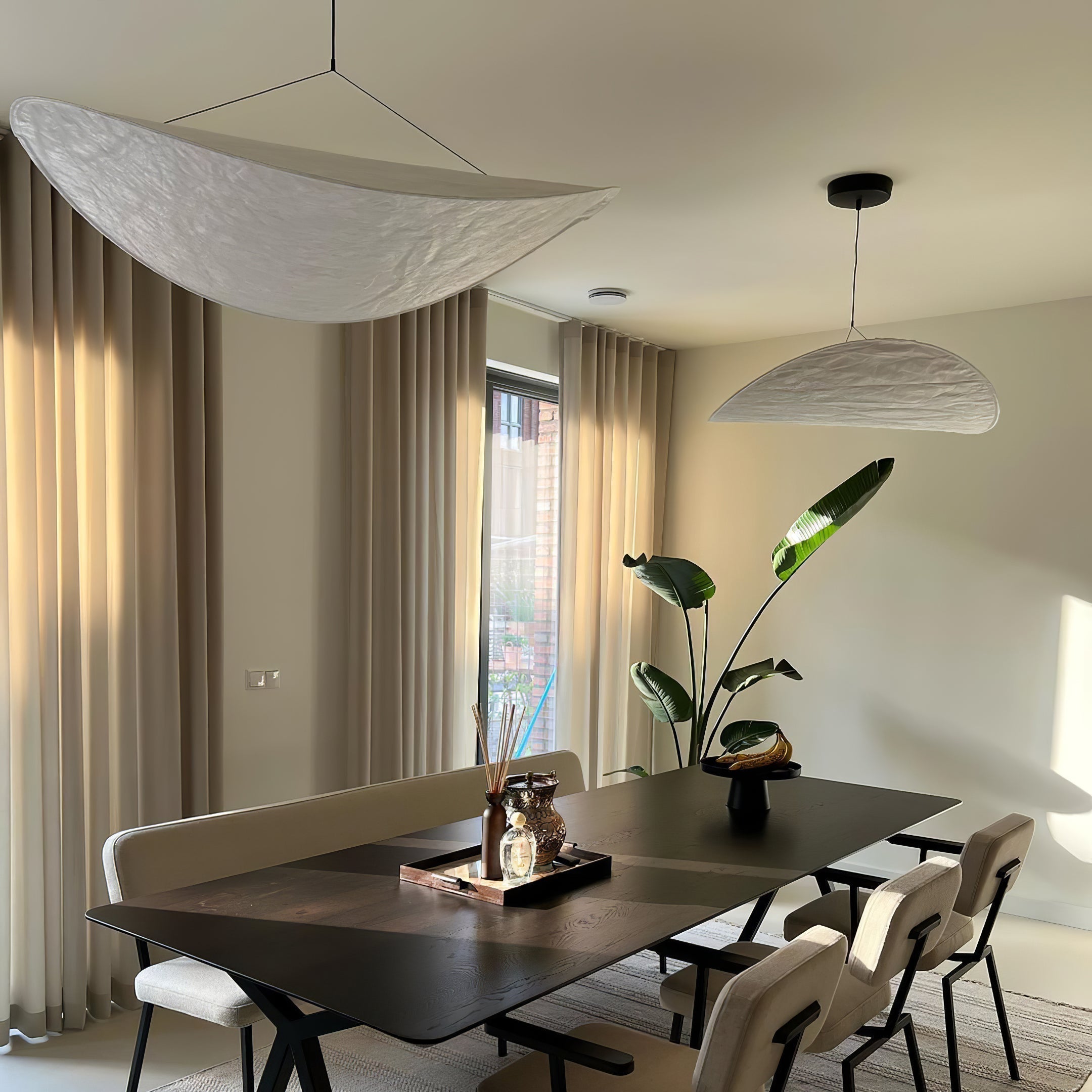 Vela Minimalist Silk Pendant Light - Letslighting