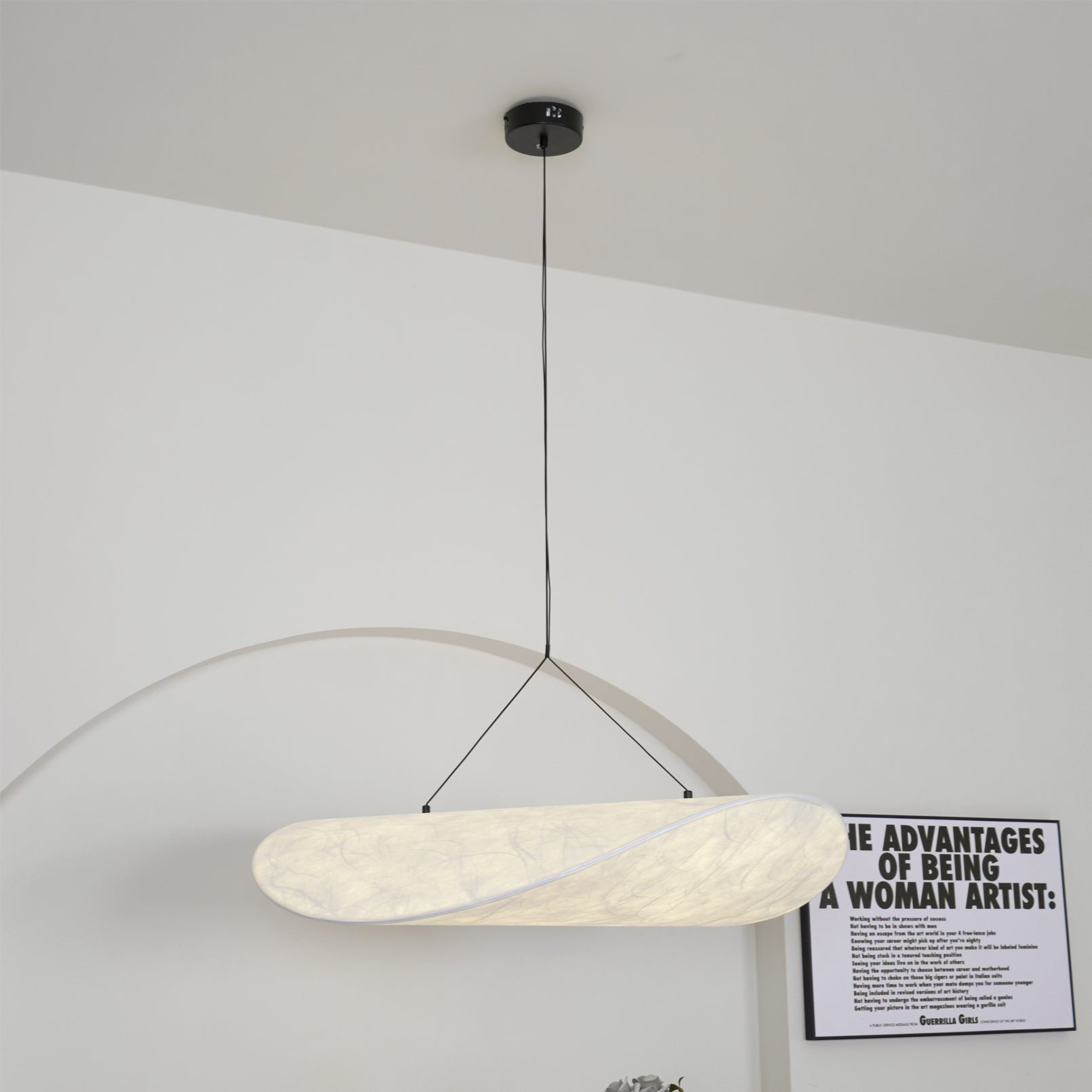 Vela Minimalist Silk Pendant Light - Letslighting