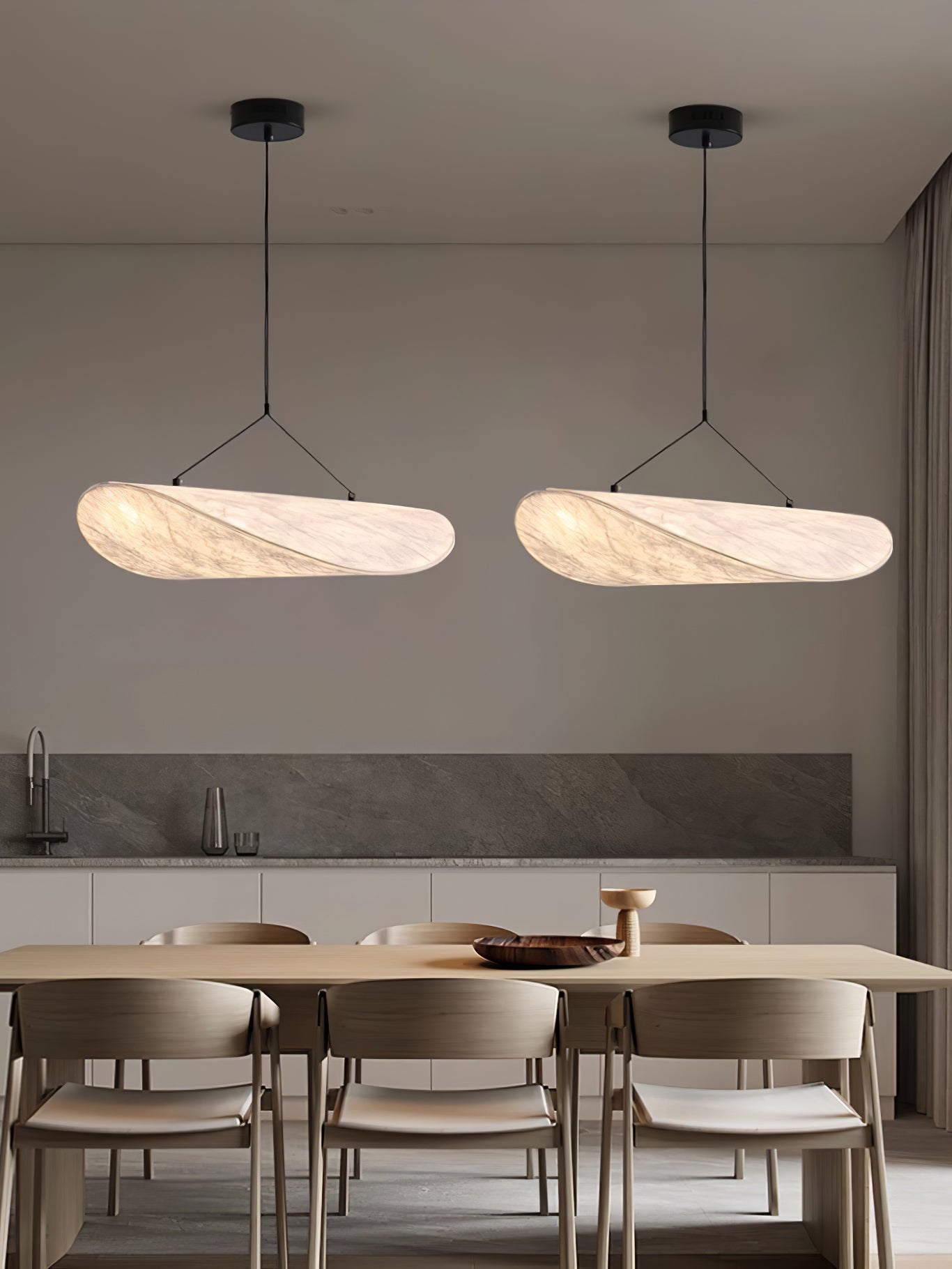 Vela Minimalist Silk Pendant Light - Letslighting