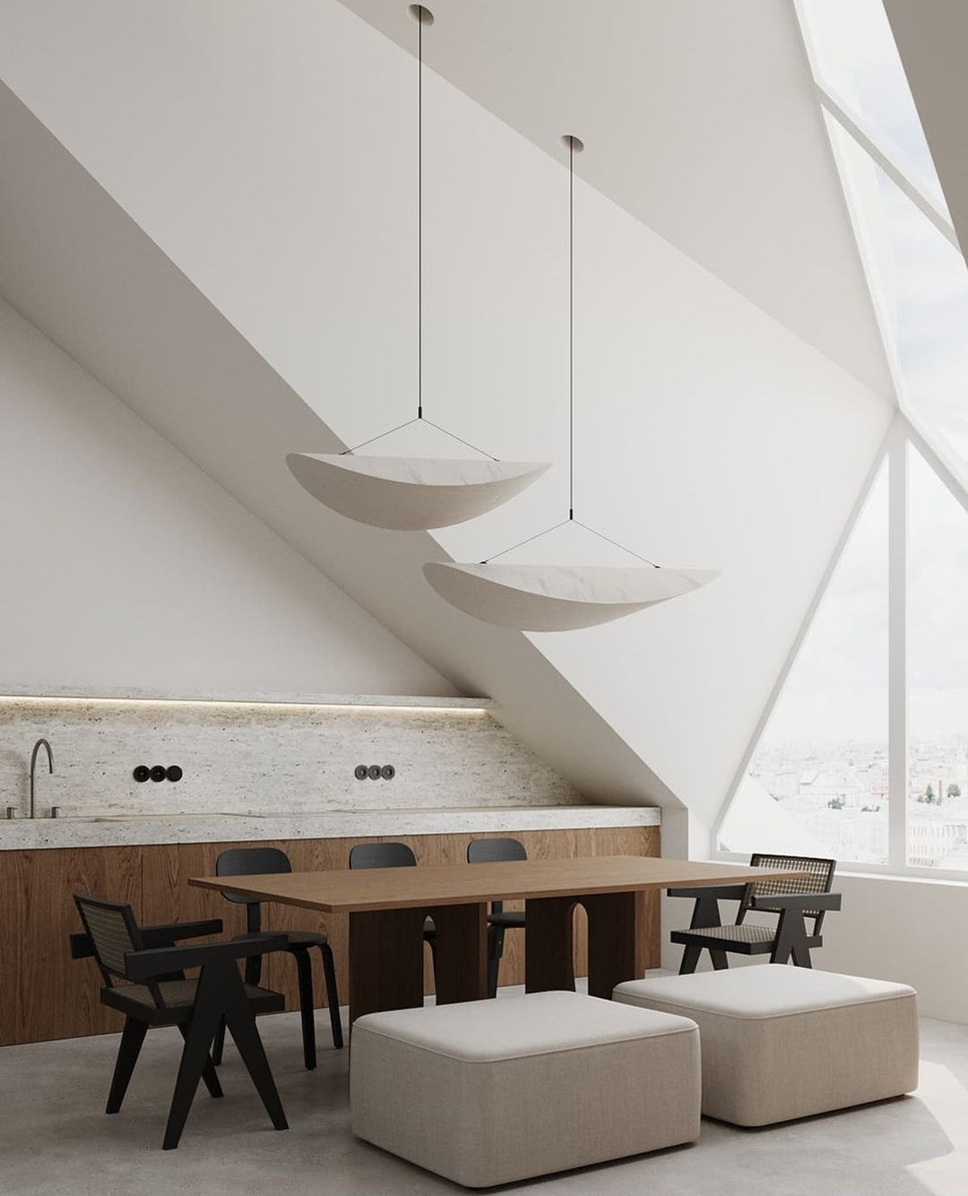 Elsolir Modern Minimalist Paper Pendant Lamp - Letslighting