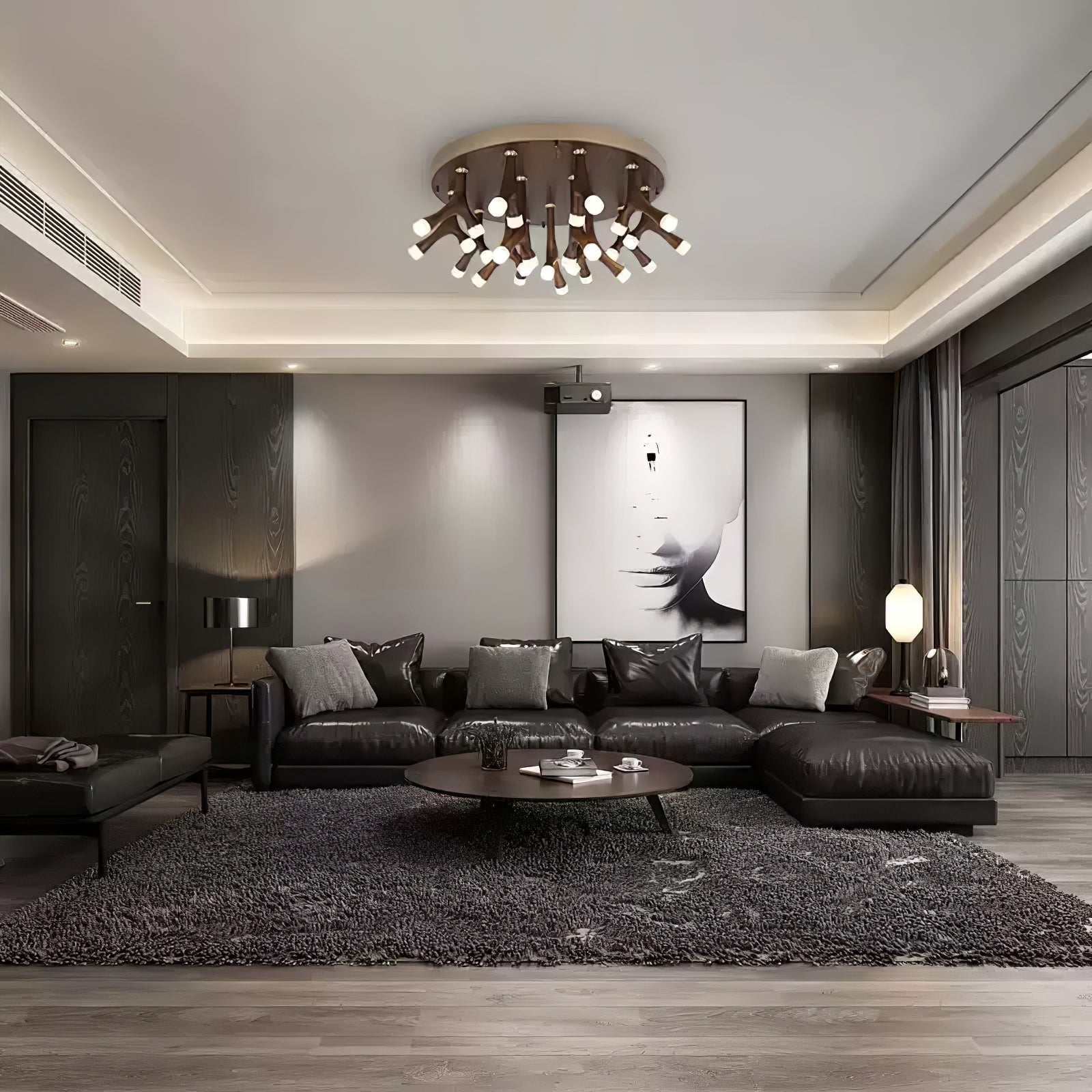 Vilorion Nature-Inspired Wood Ceiling Light - Letslighting