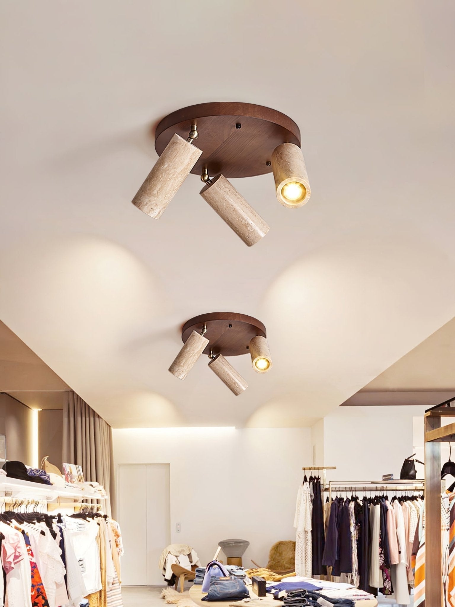 Zevenion Multi-Arm Travertine Ceiling Light - Letslighting
