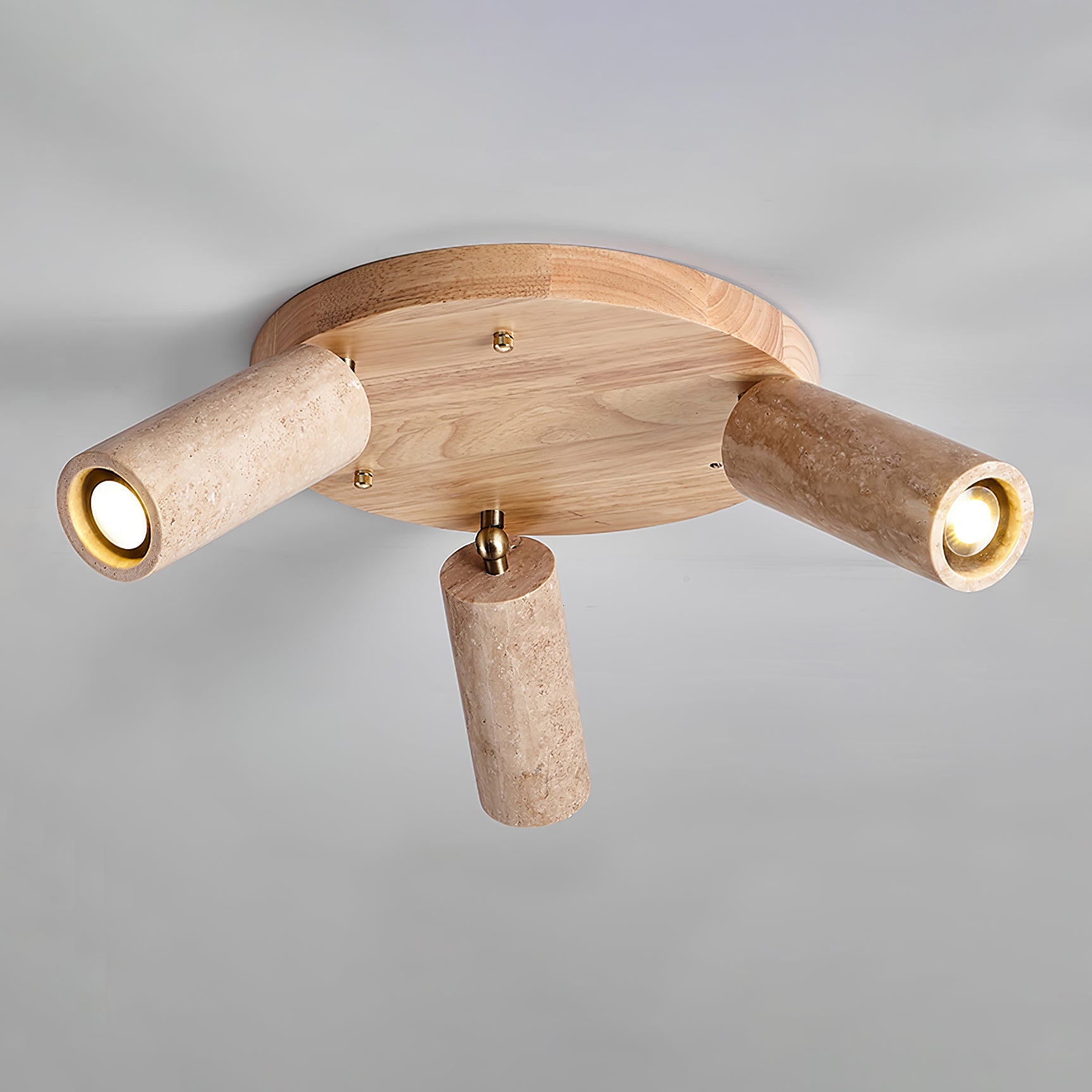Zevenion Multi-Arm Travertine Ceiling Light - Letslighting