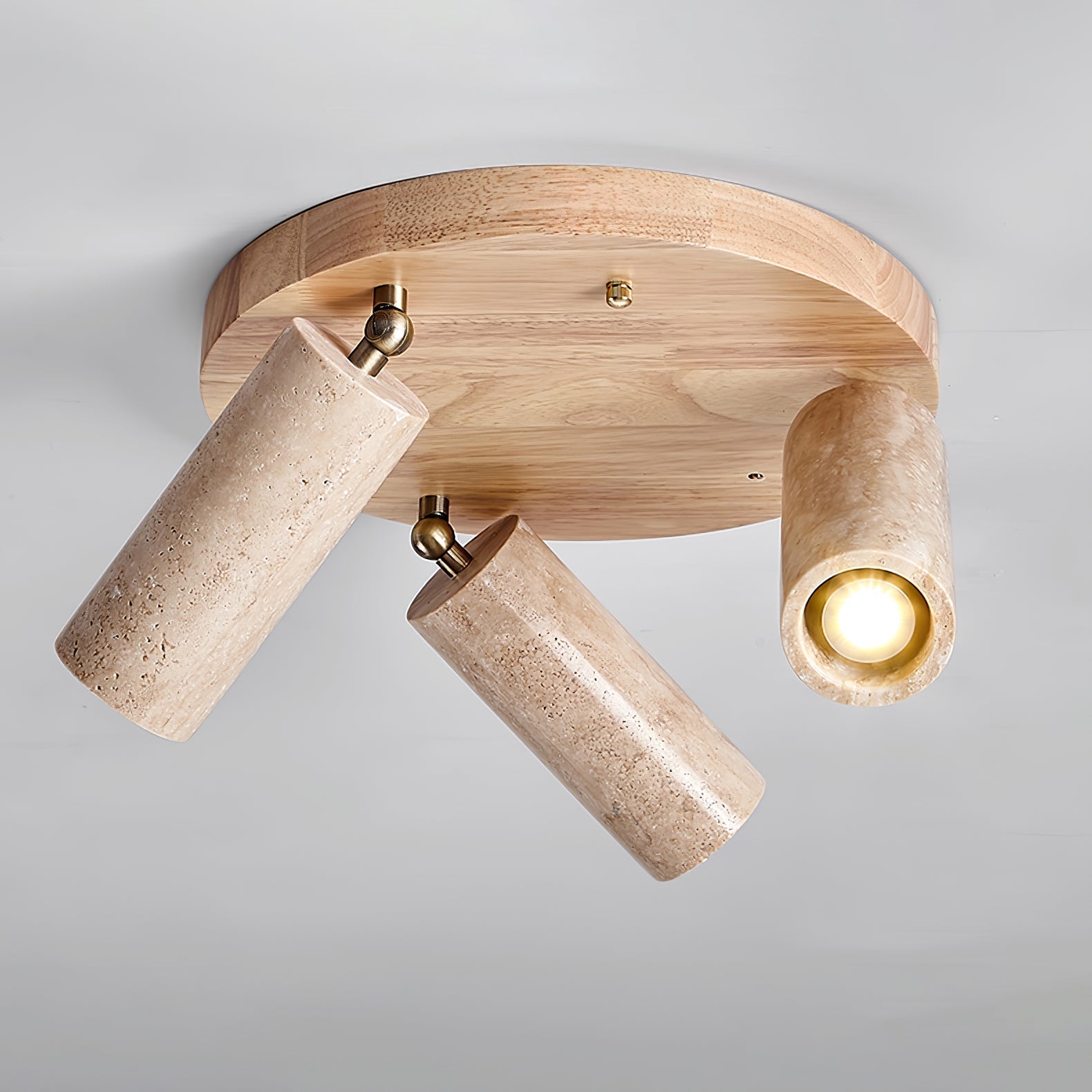 Zevenion Multi-Arm Travertine Ceiling Light - Letslighting