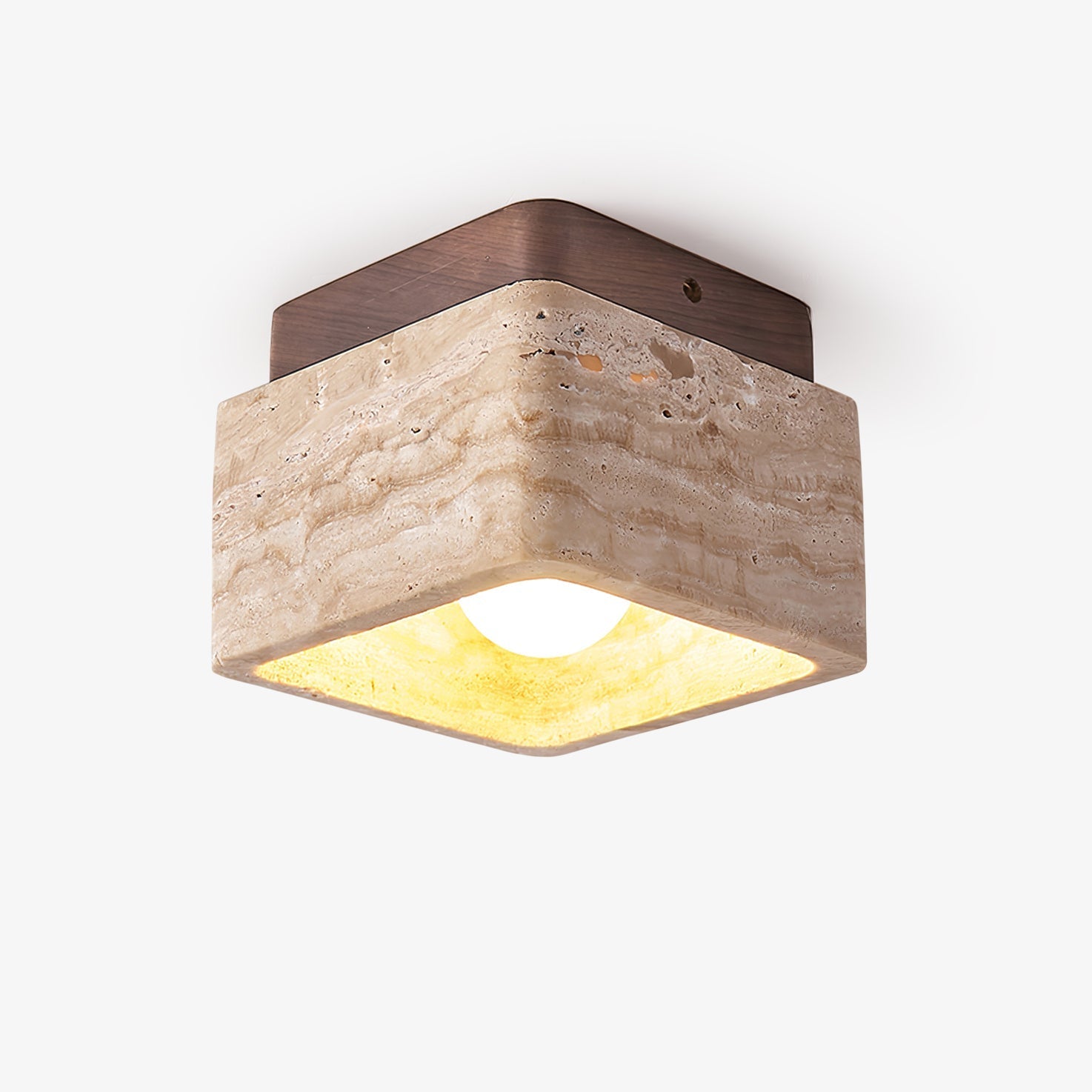 Alaearis Textured Travertine Ceiling Light - Letslighting