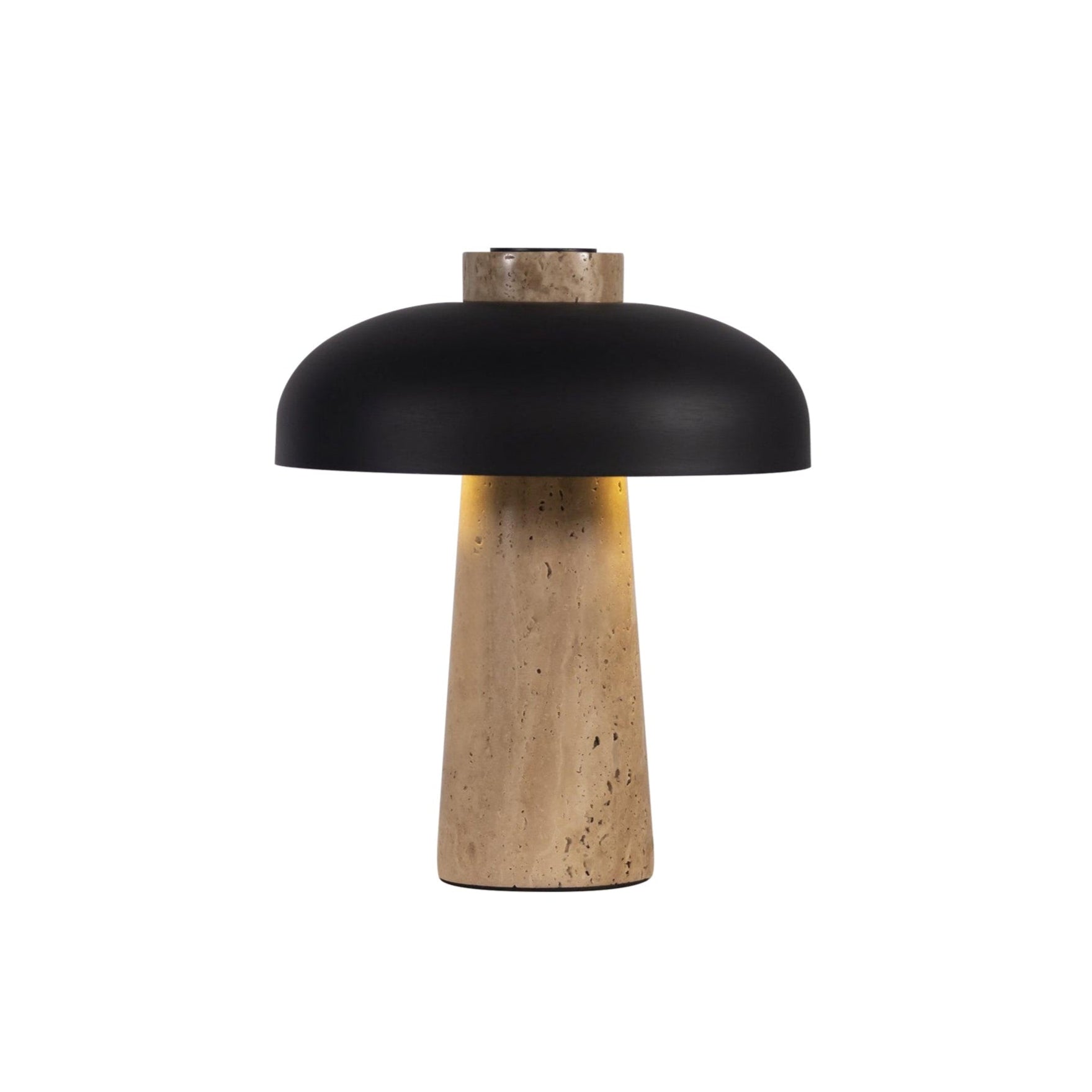 Conore Mushroom Form Travertine Table Lamp - Letslighting