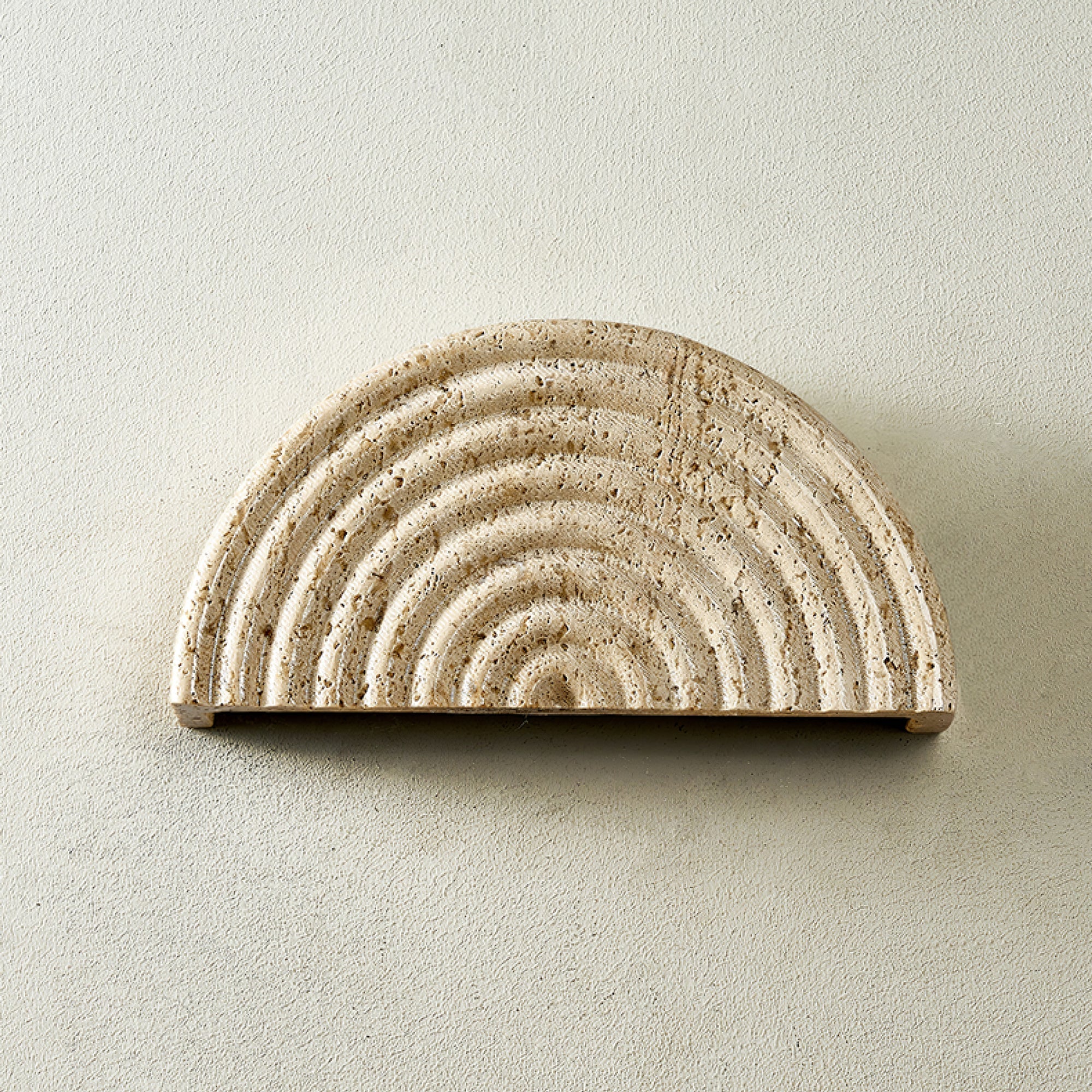 Faro Travertine Half-Moon Wall Lamp