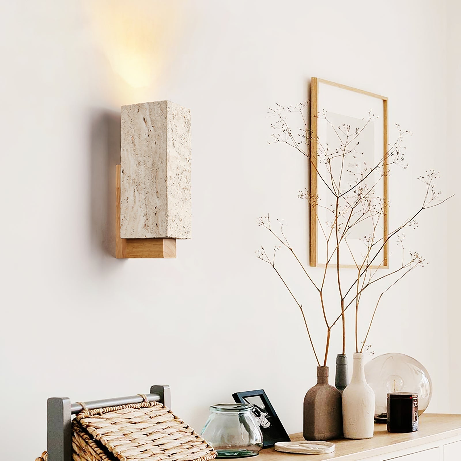 Elsoran Travertine Block Wall Light