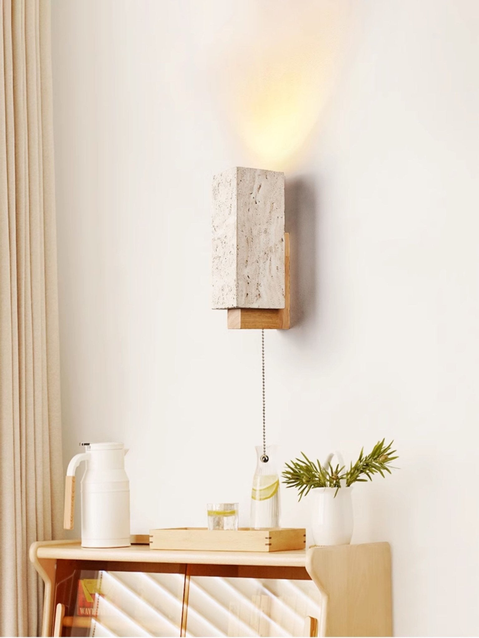 Elsoran Travertine Block Wall Light