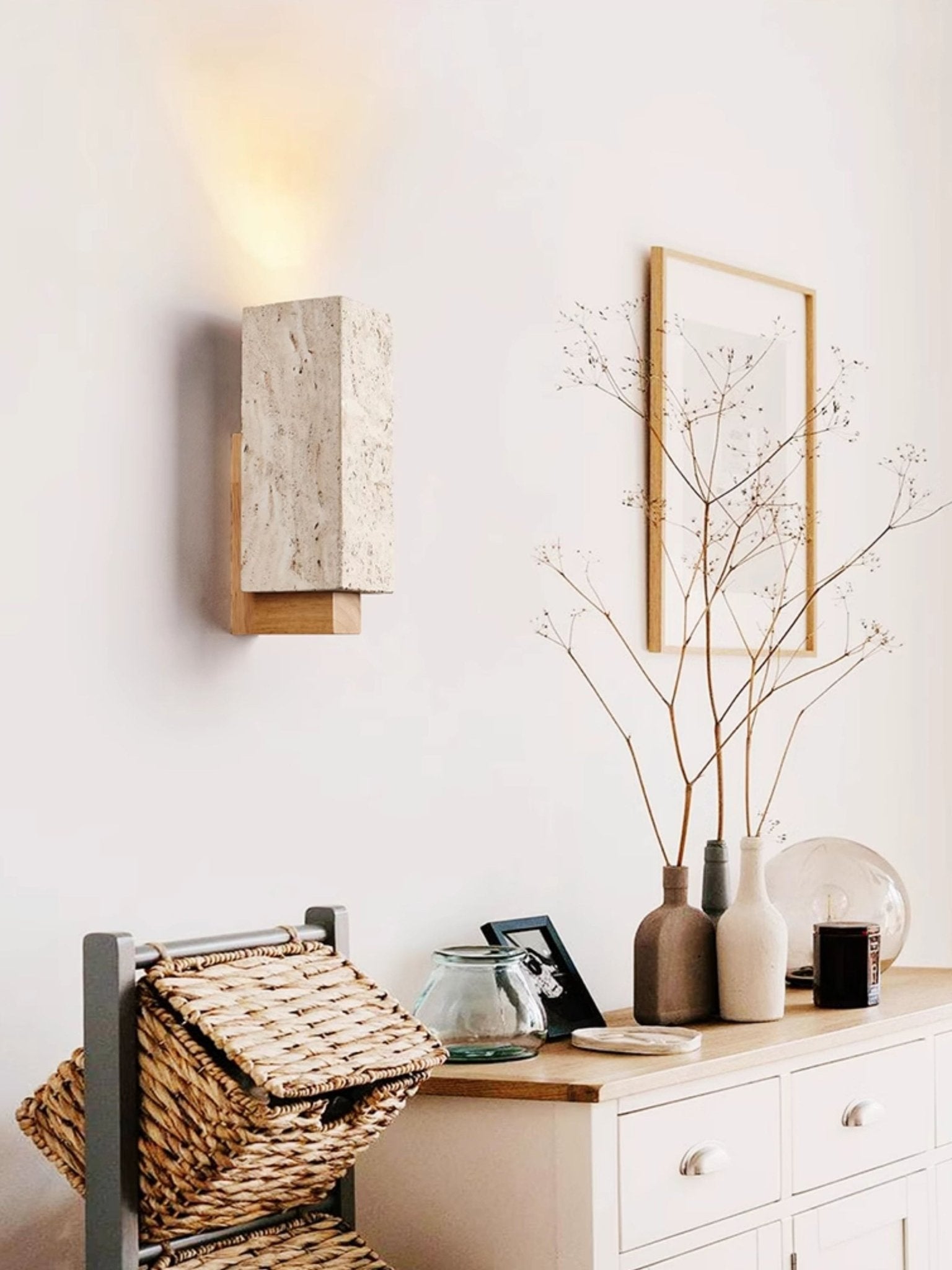 Elsoran Travertine Block Wall Light